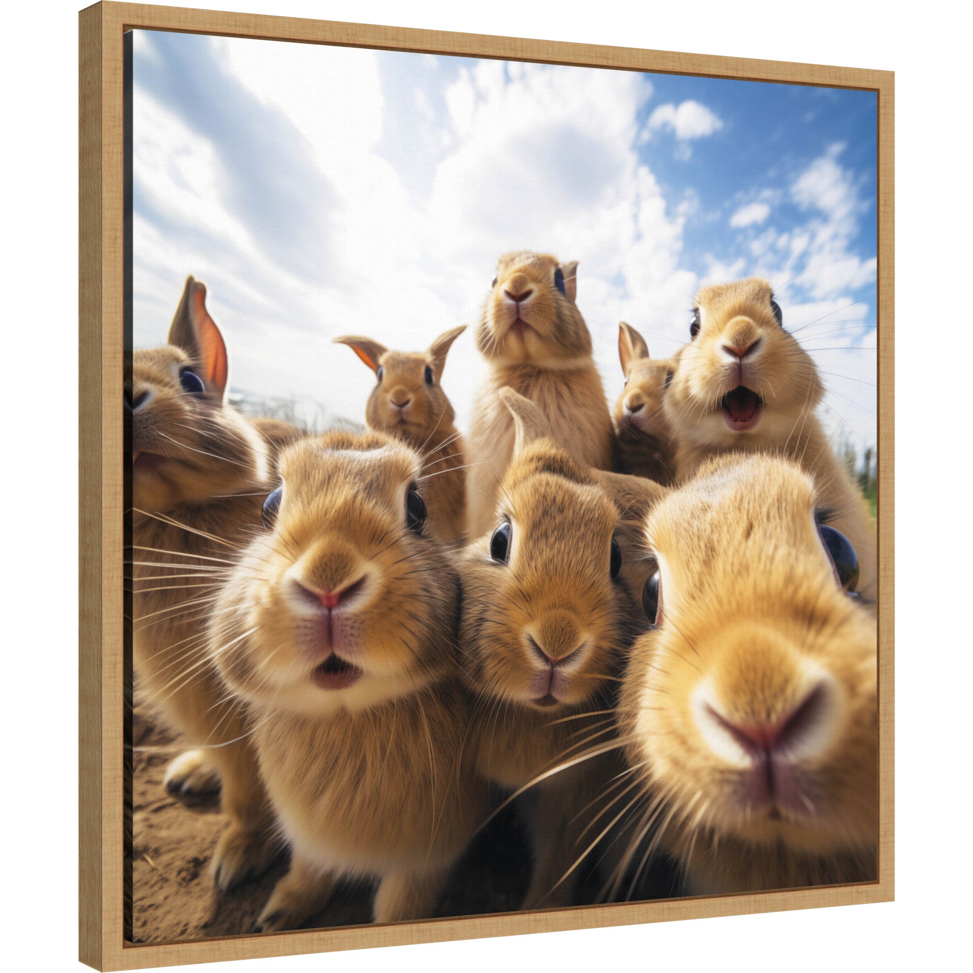 Framed Canvas 22x22 Sylvie Natural 1