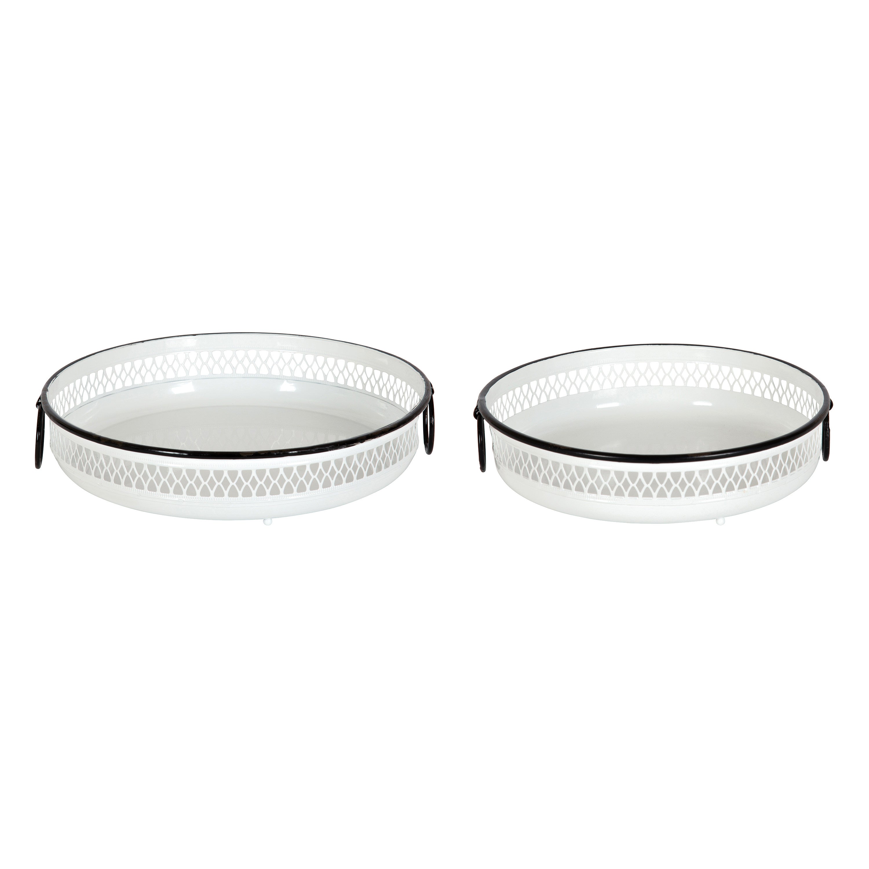 Tray Set White 2 Piece 2