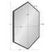 Hexagon Mirror Black 22x31 5