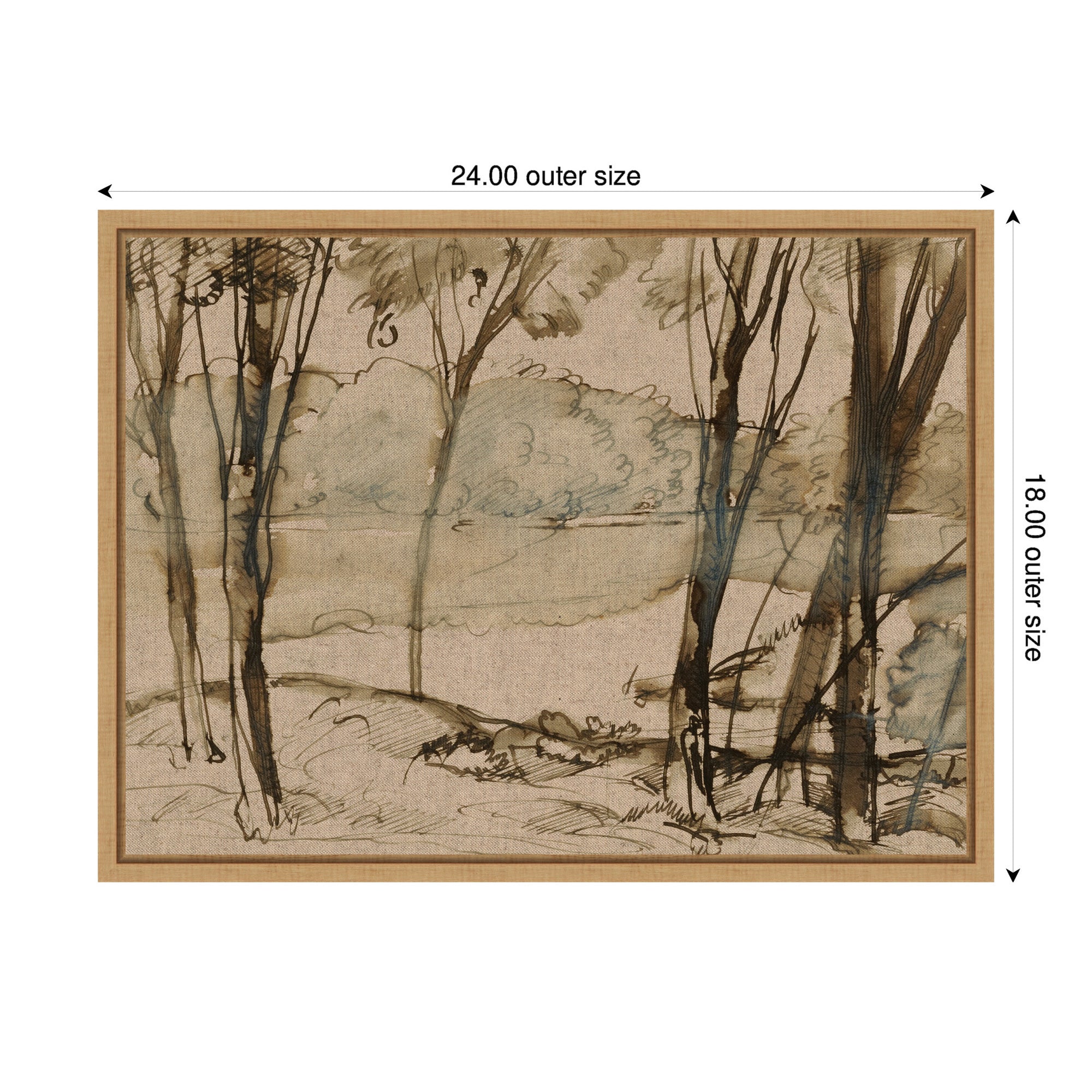 Framed Canvas 24x18 Sylvie Natural 2