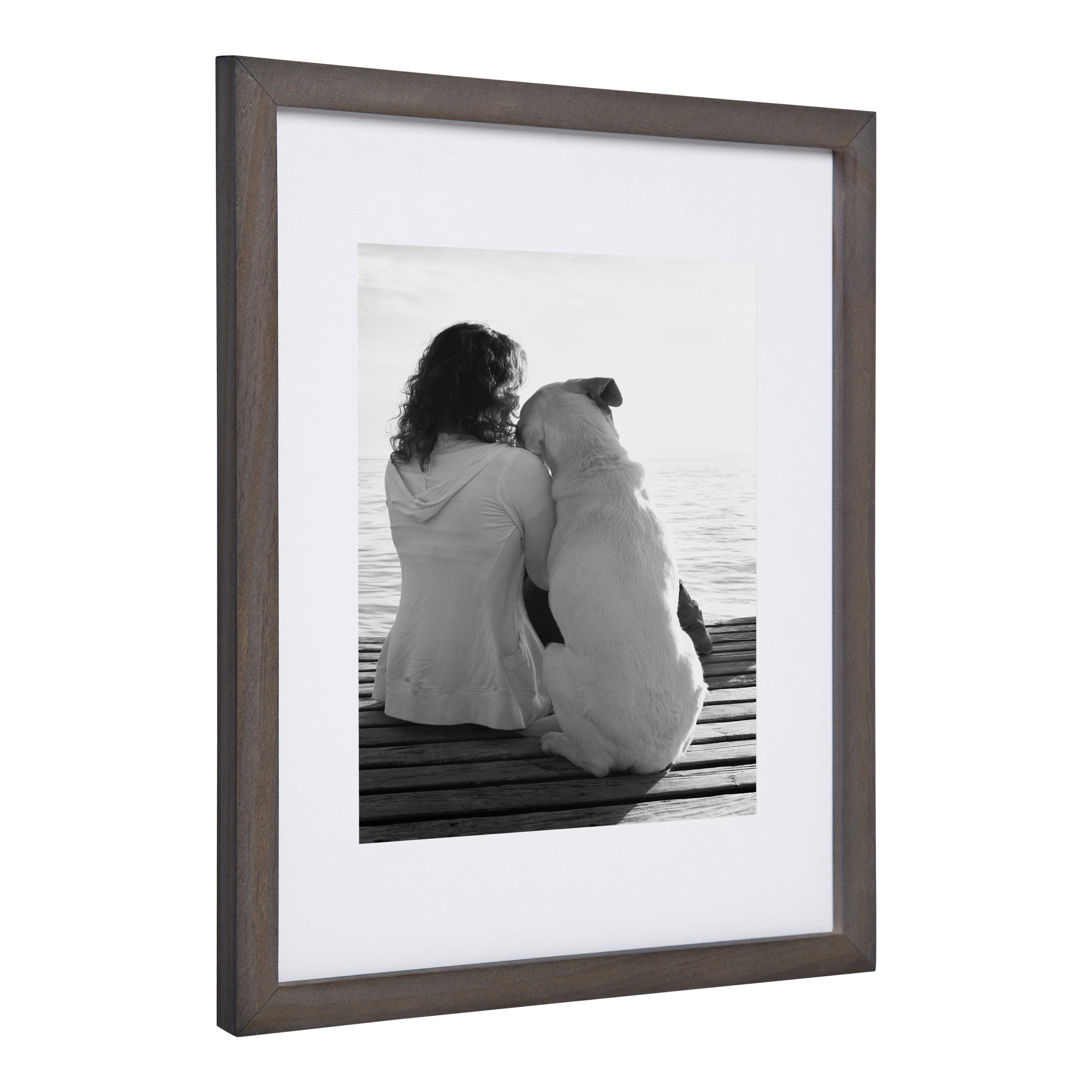 Wall Frame Gray 11x14 matted to 8x10 3