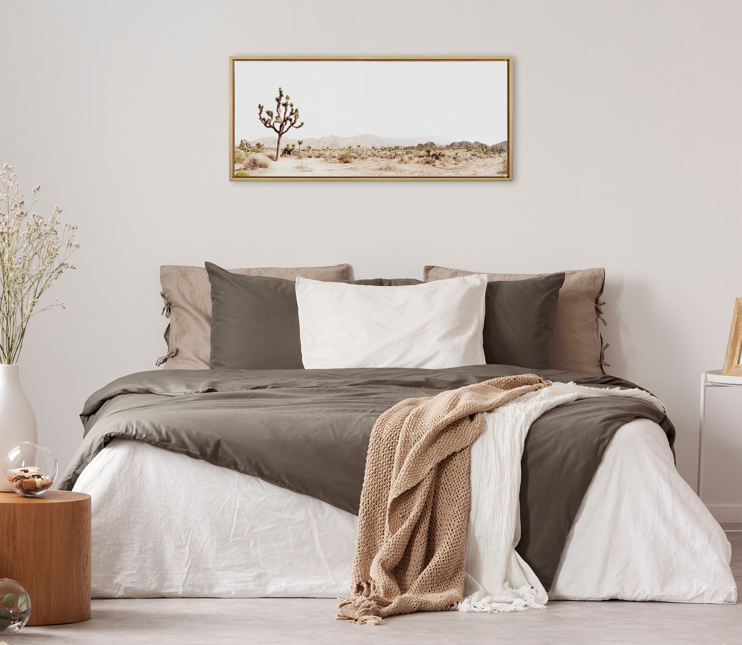 Framed Canvas Sylvie Bright Gold 18x40 5