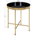 Side Table Black Gold 18.25x18.25x22 2