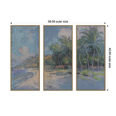 Art Set Sylvie Dark Gold 3 Piece Set 18x40 2