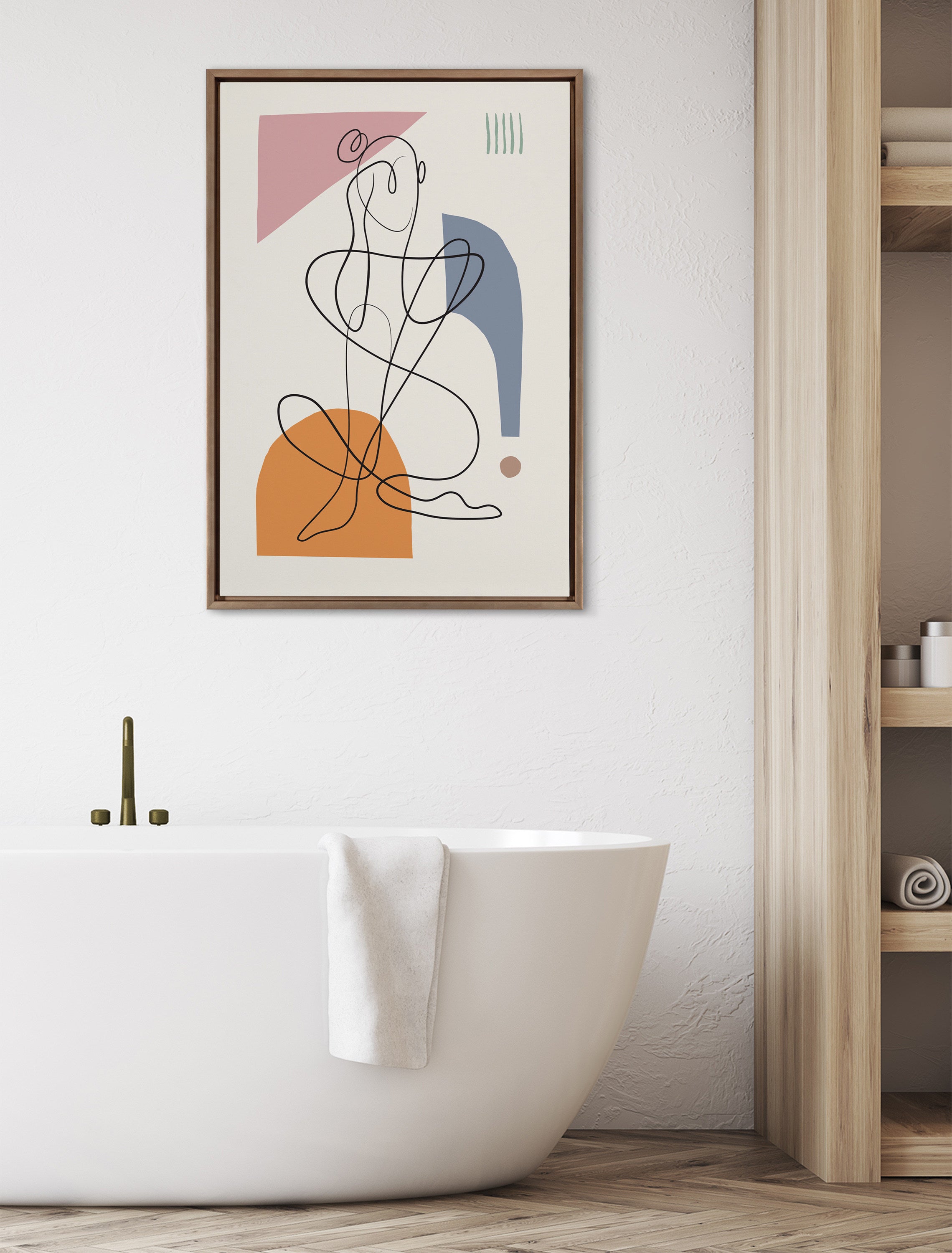 Framed Canvas Sylvie Dark Gold 23x33 7