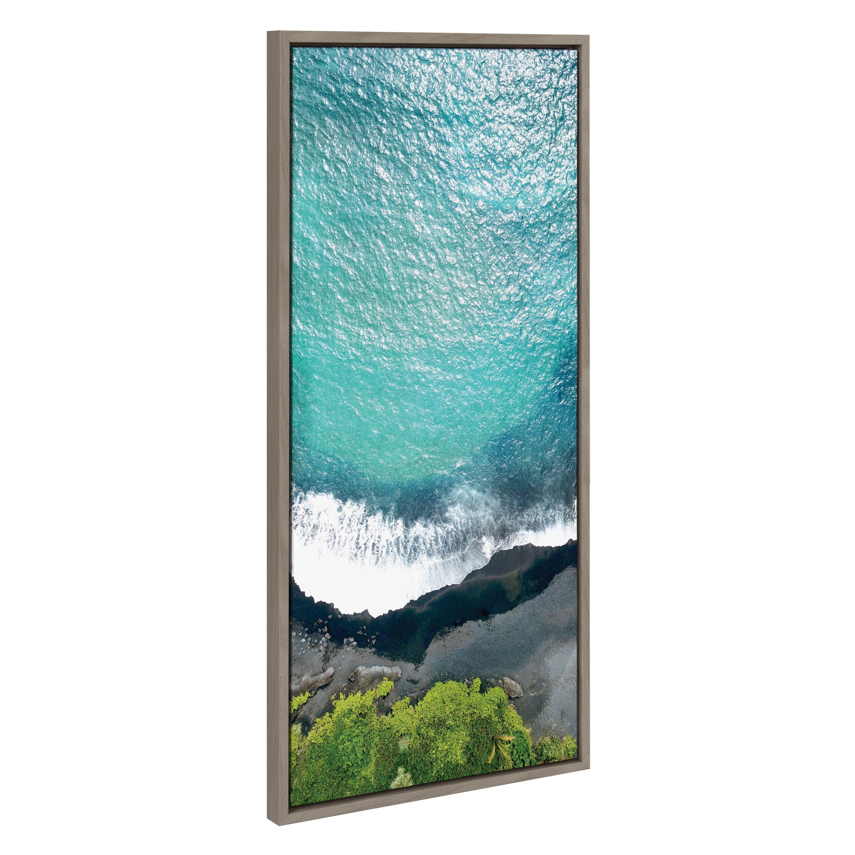 Framed Canvas Sylvie Graywash 18x40 2