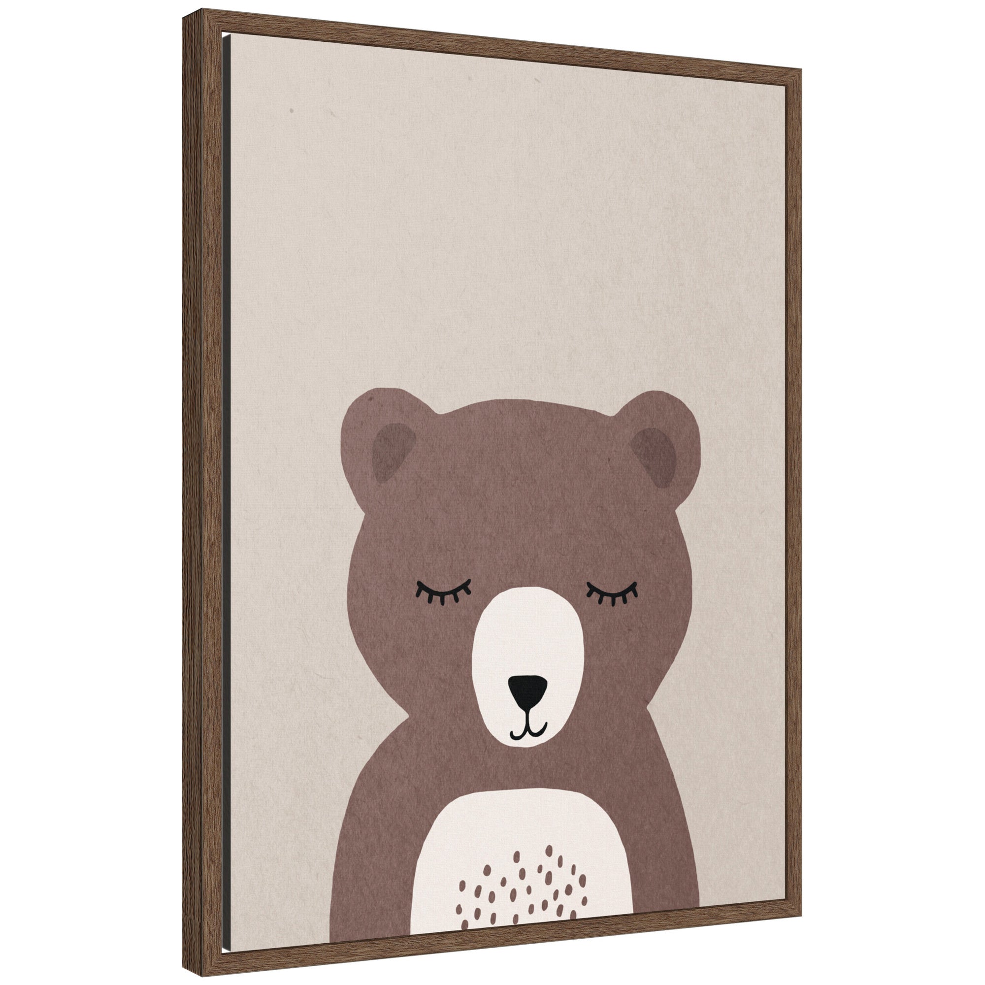 Bear by July Art Prints Framed Canvas Wall Art Print
