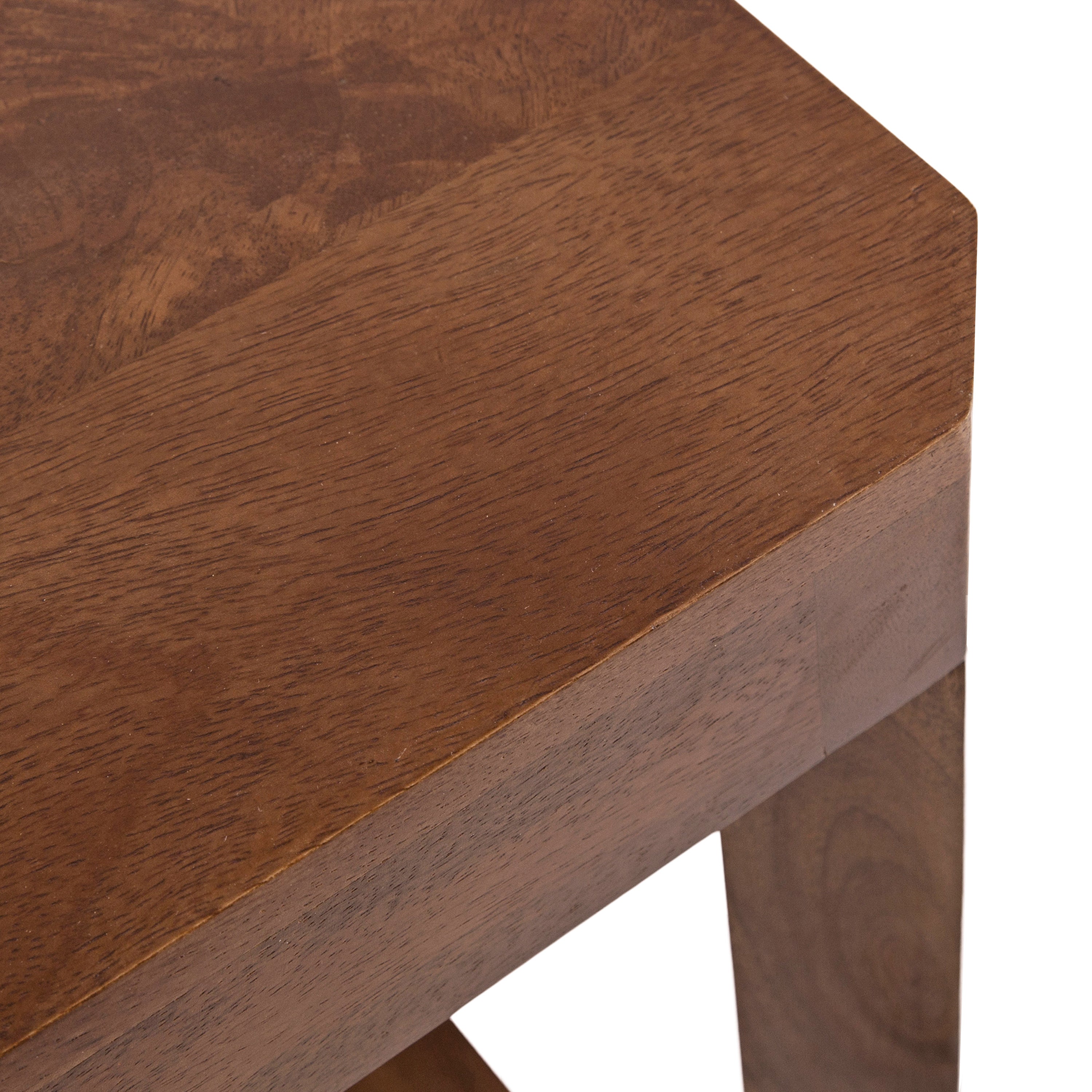Side Table Walnut Brown 12x12x28 3