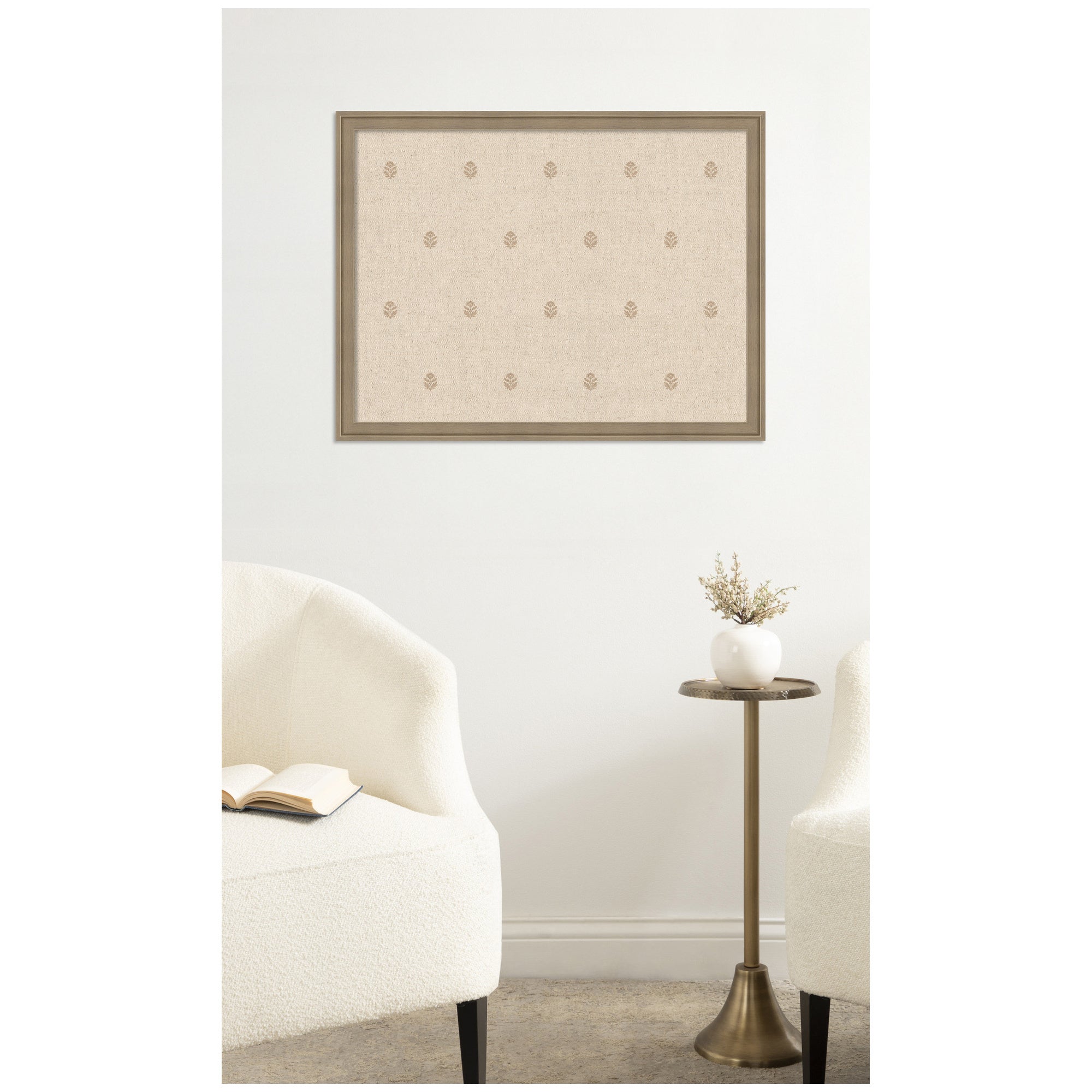 Pinboard Beige Botanical Block Print