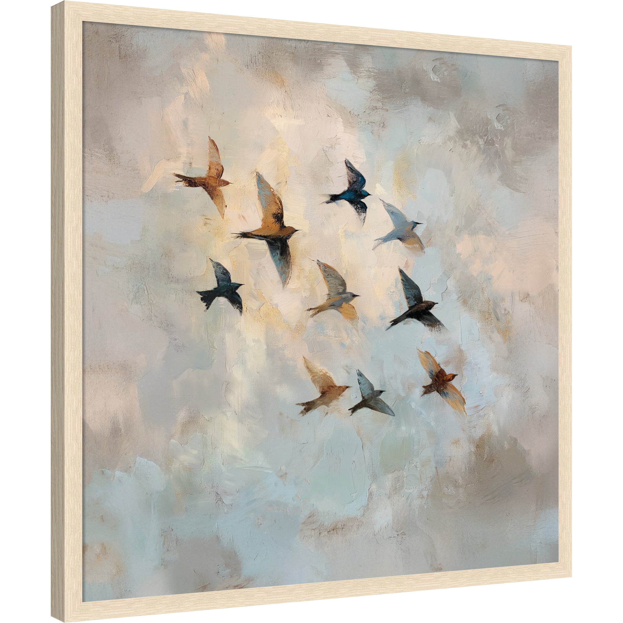 Mounted Canvas 34x34 Woodgrain Stripe Blonde 5