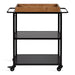 Bar Cart Rustic Brown Black 28x13x30 3