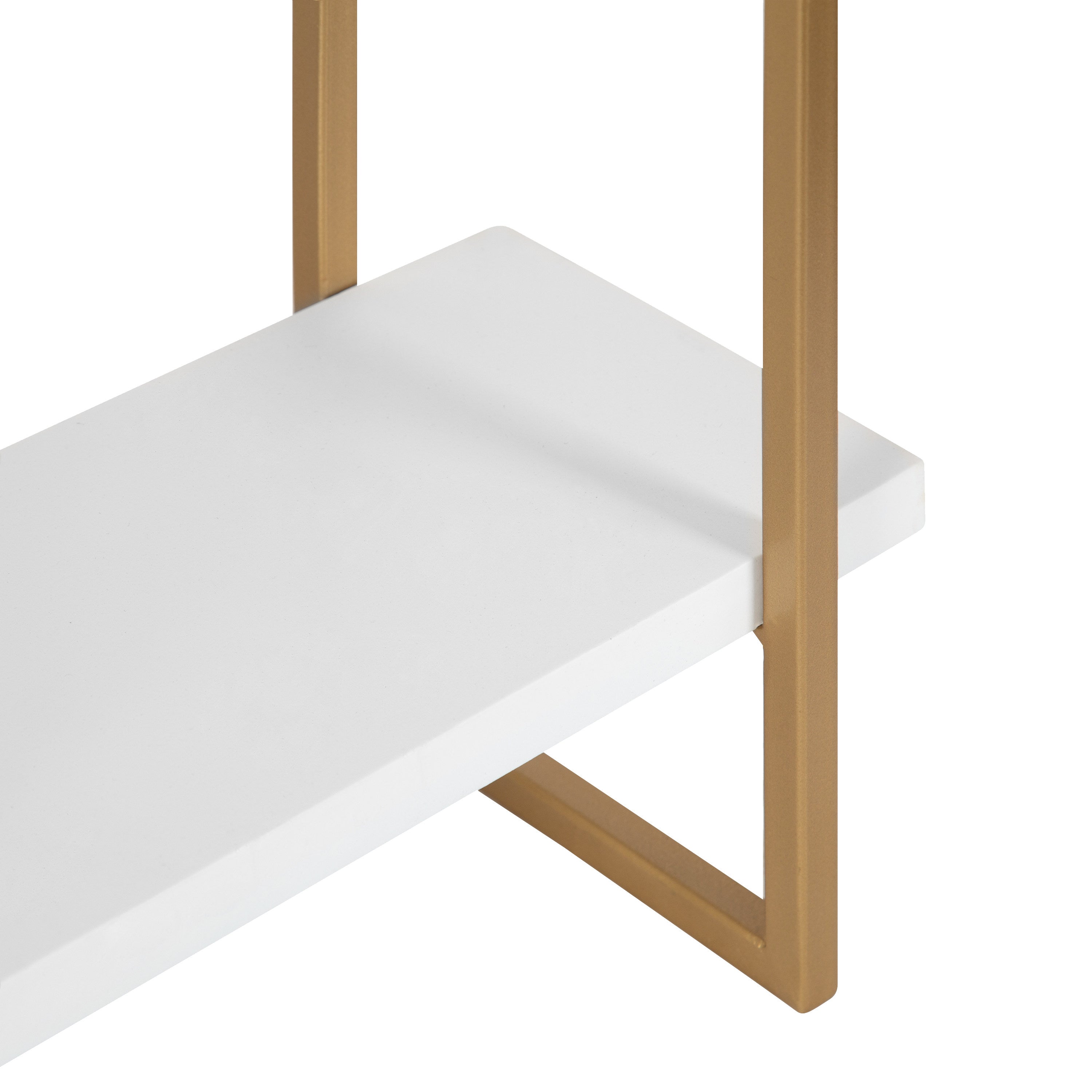 Accent Shelf 20x30 White Gold 5