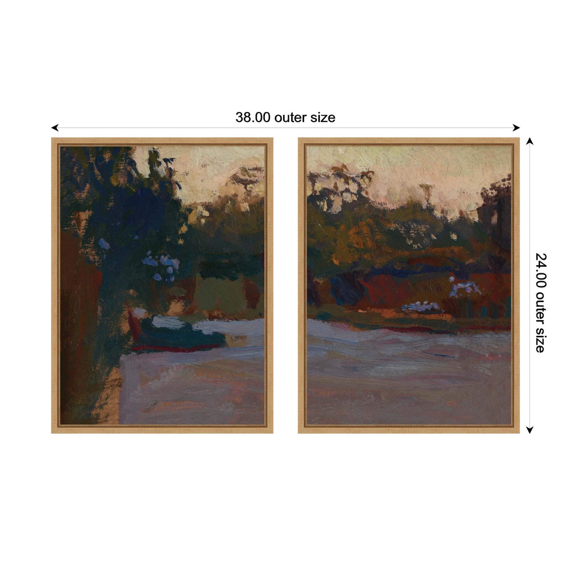 Art Set 2 Piece Set 18x24 Sylvie Natural 2