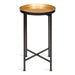 Tea Table Black Gold 14x14x26 3
