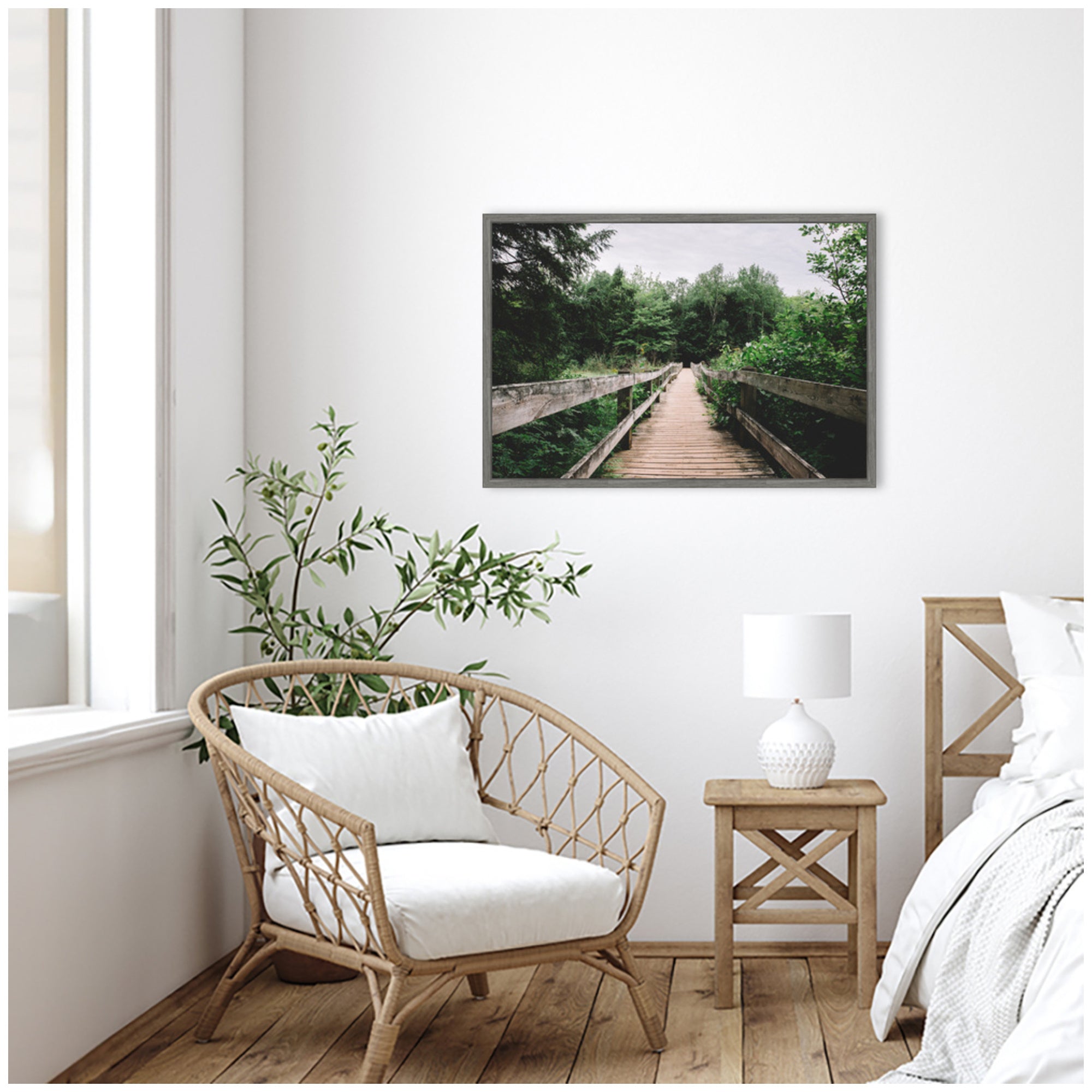 Sylvie Pathway to the Forest Landscape Framed Canvas by Patricia Hasz