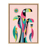 Sylvie Mid Century Modern Tropical Toucan Framed Canvas by Rachel Lee of My Dream Wall