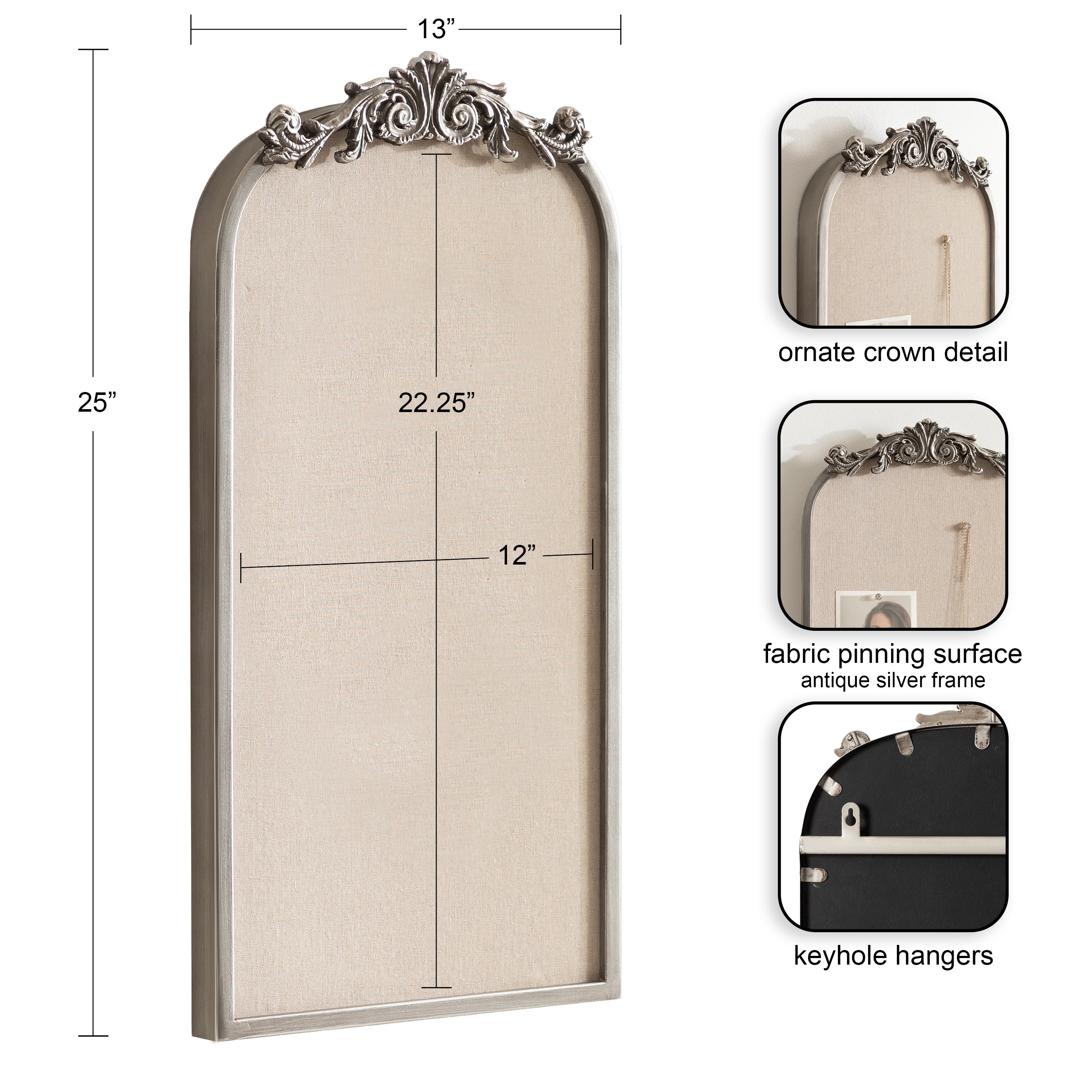 Pinboard Silver 13x25  2
