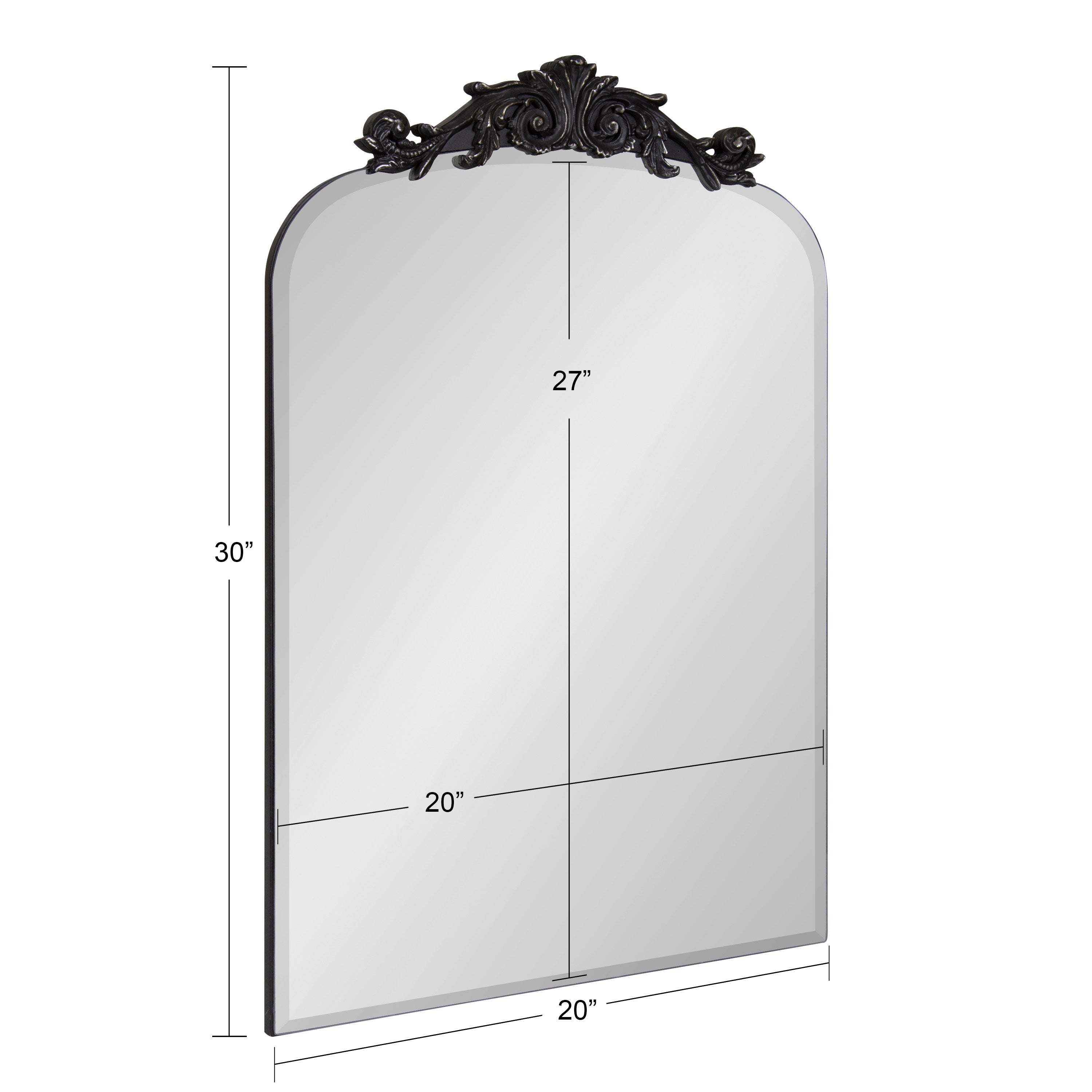 Arch Mirror 20x30 Black 5