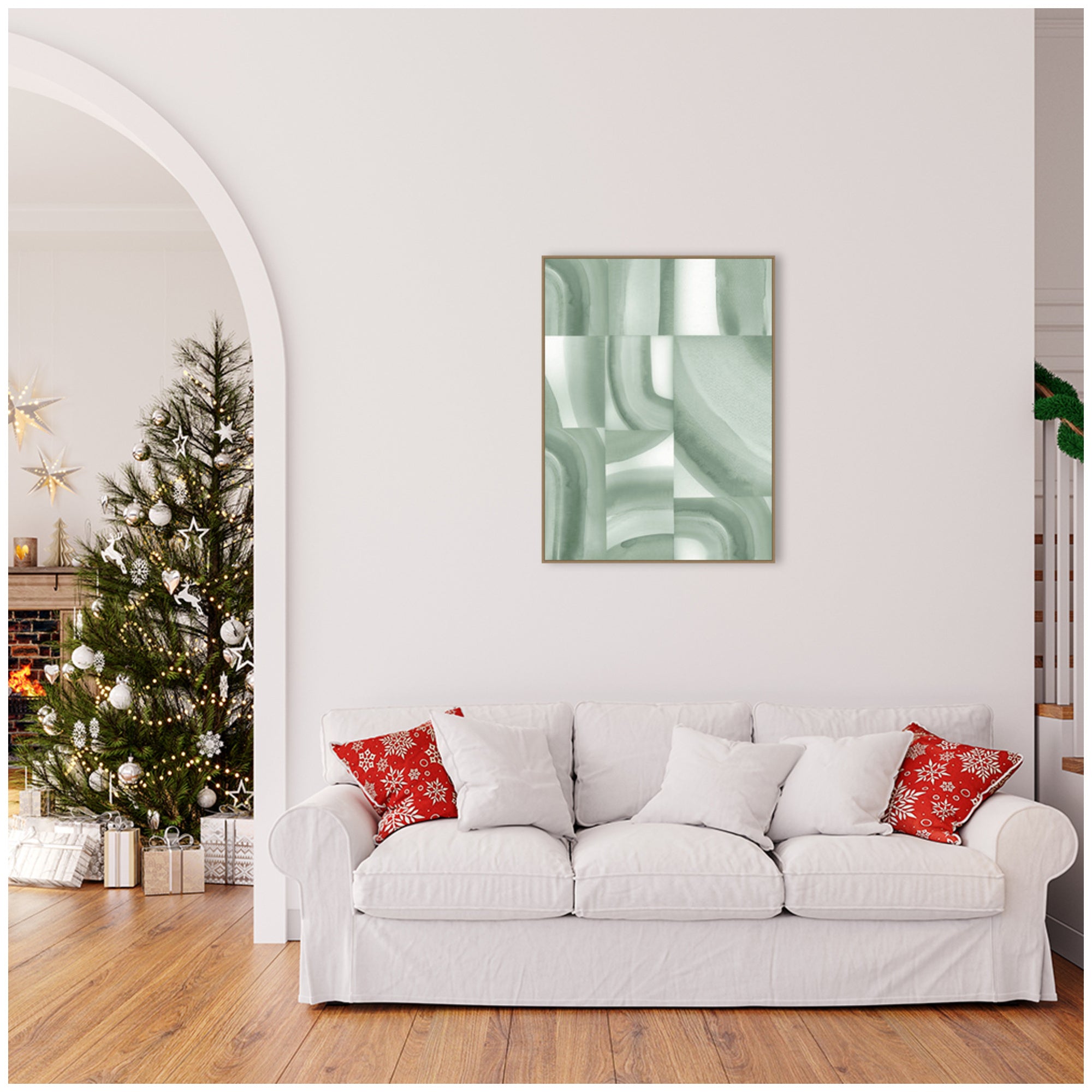 Framed Canvas Sylvie Dark Gold 32x42 5