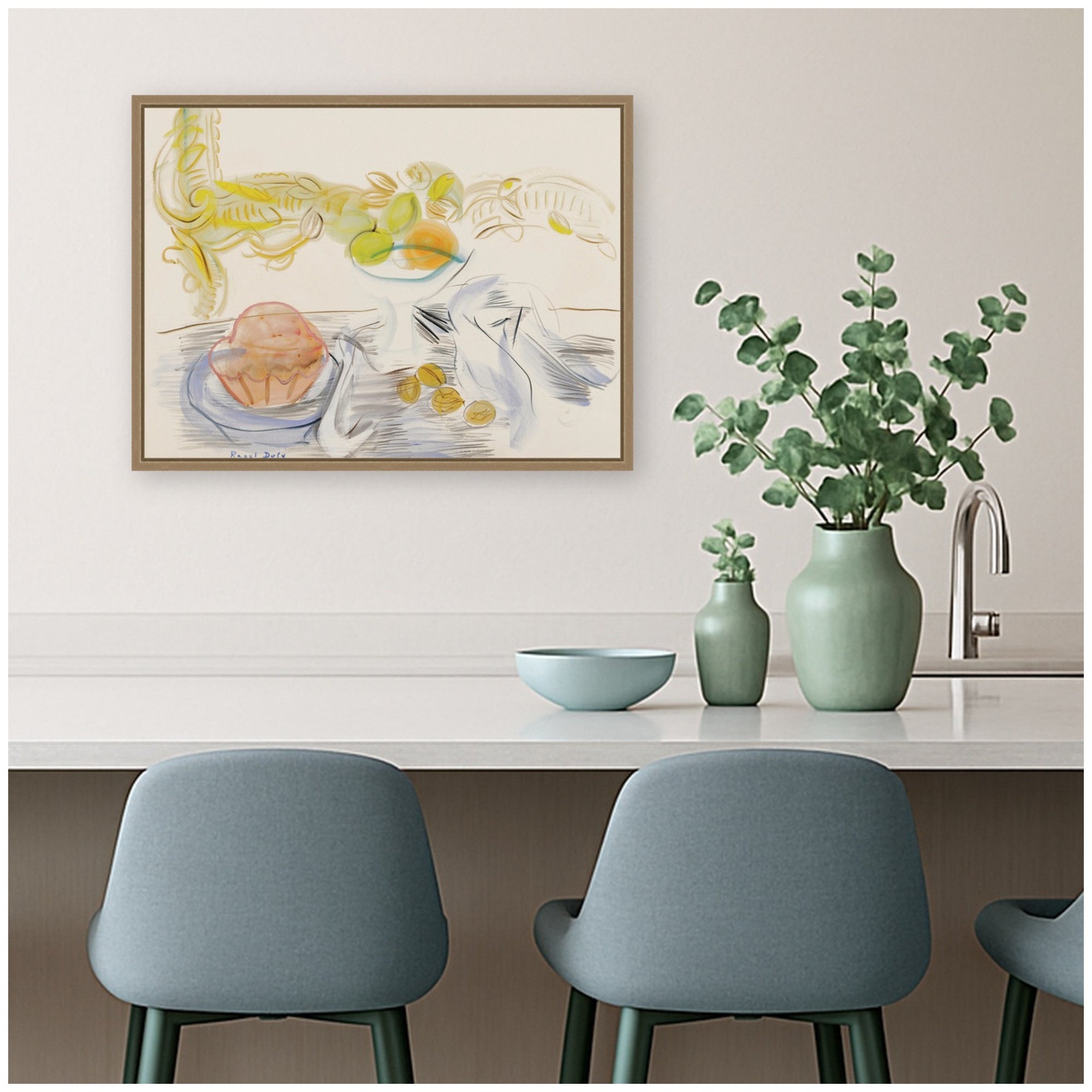 Framed Canvas 24x18 Sylvie Dark Gold 6
