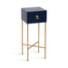 Tea Table Navy Blue Gold 12x12x30 1