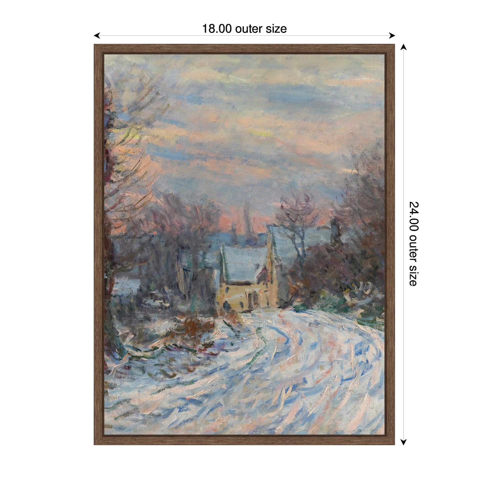 Framed Canvas Sylvie Walnut 18x24 2
