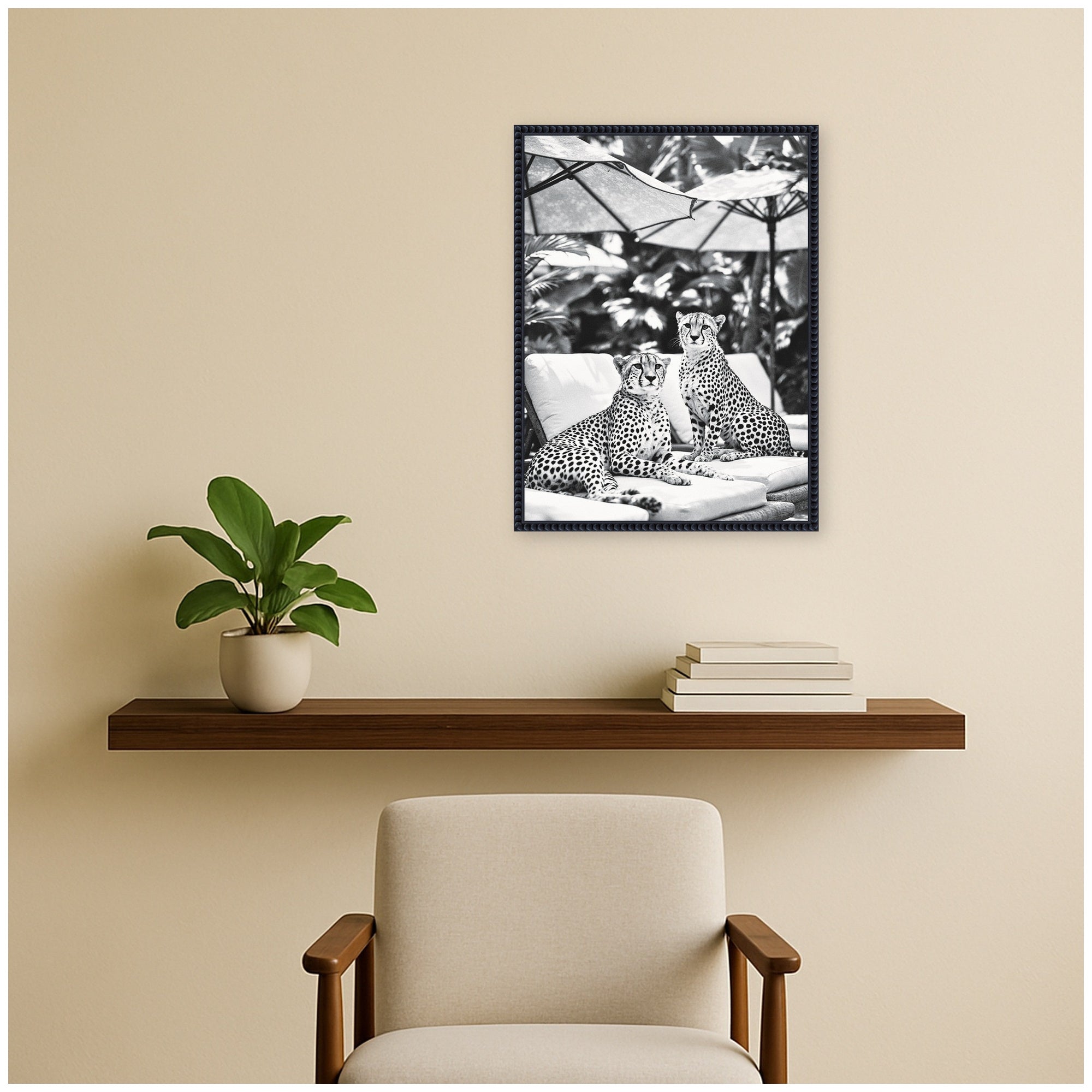 Framed Canvas Sylvie Beaded Black 18x24 5