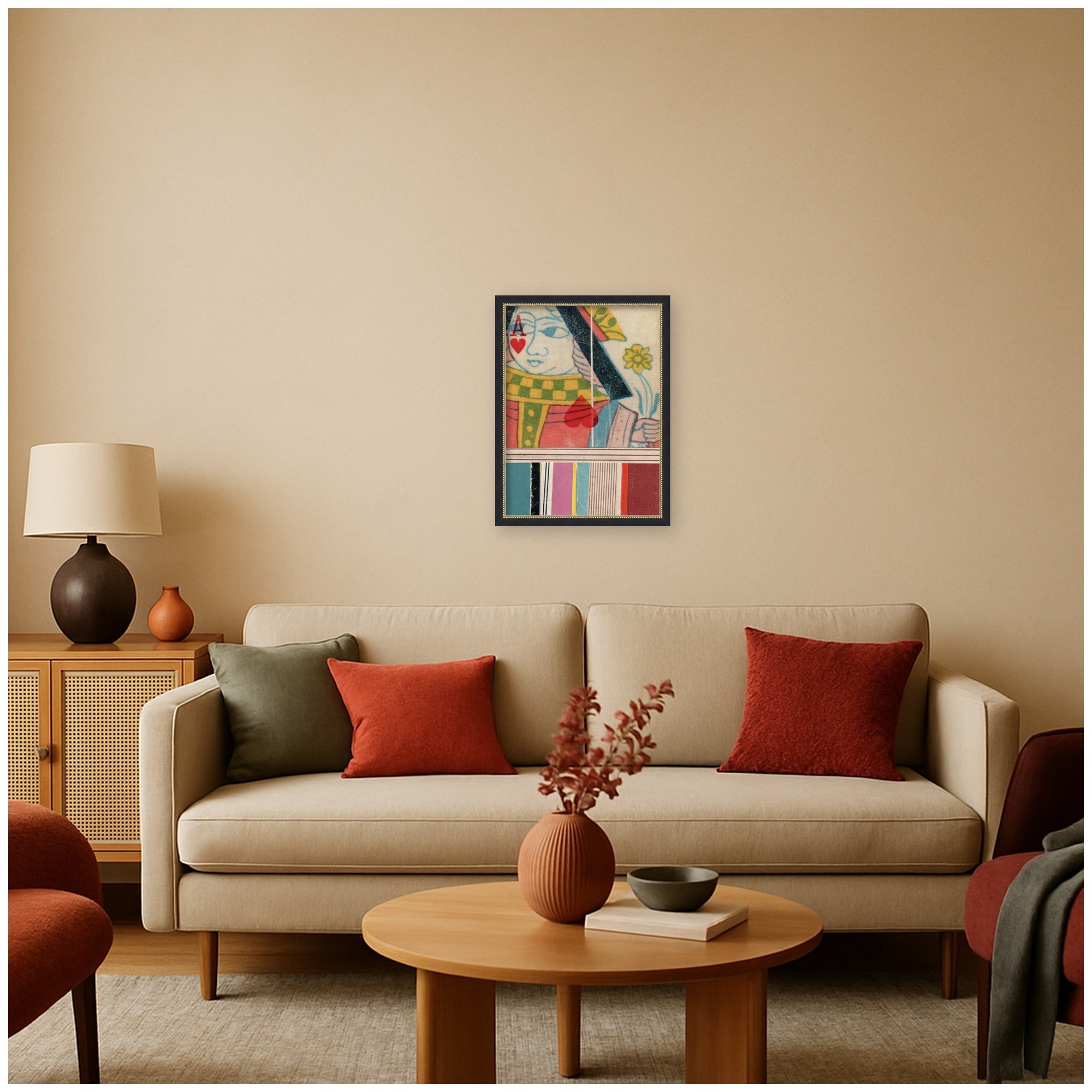 Queen with Flower FC by Felicia Dadak Framed Mounted Canvas Wall Art Print