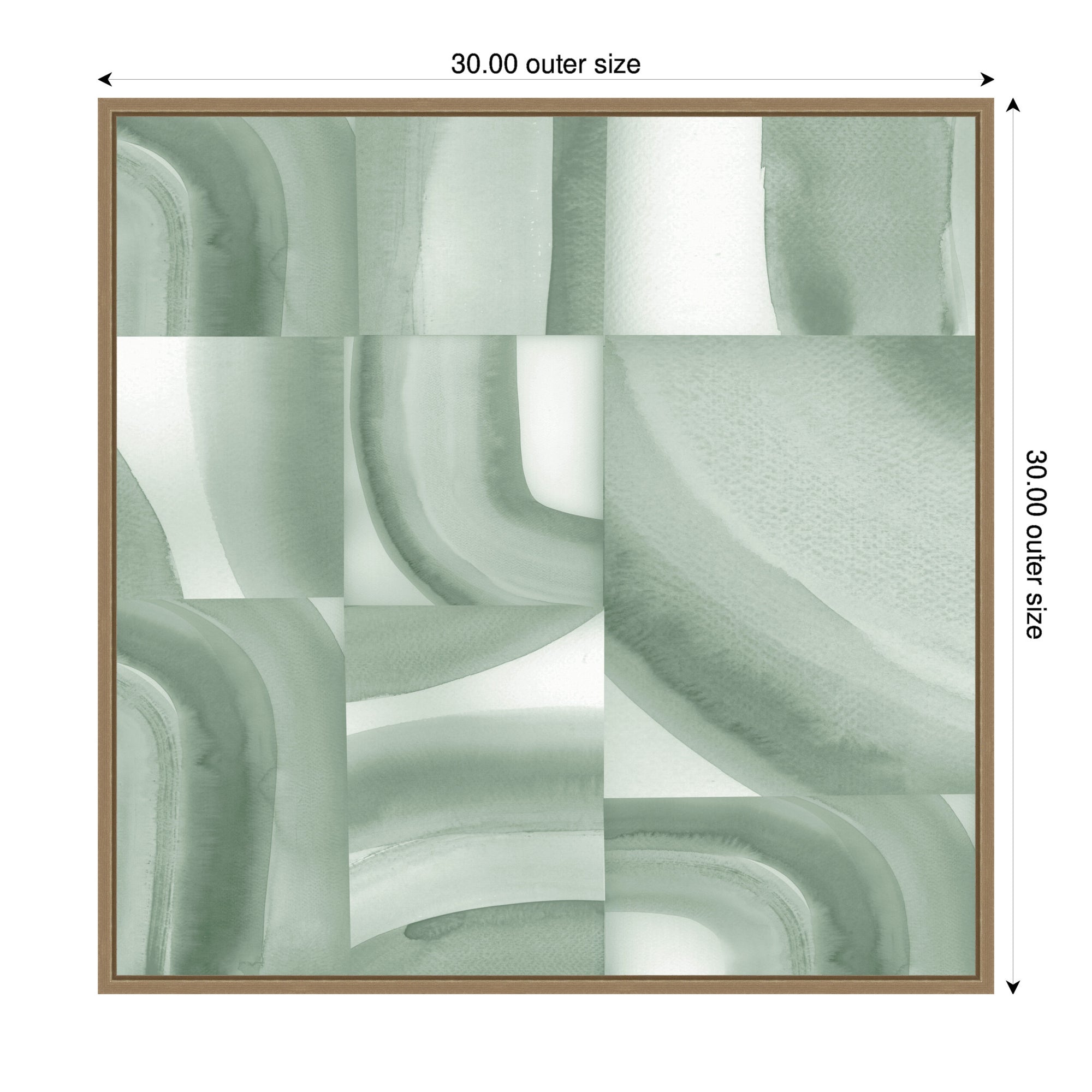 Framed Canvas Sylvie Dark Gold 30x30 2