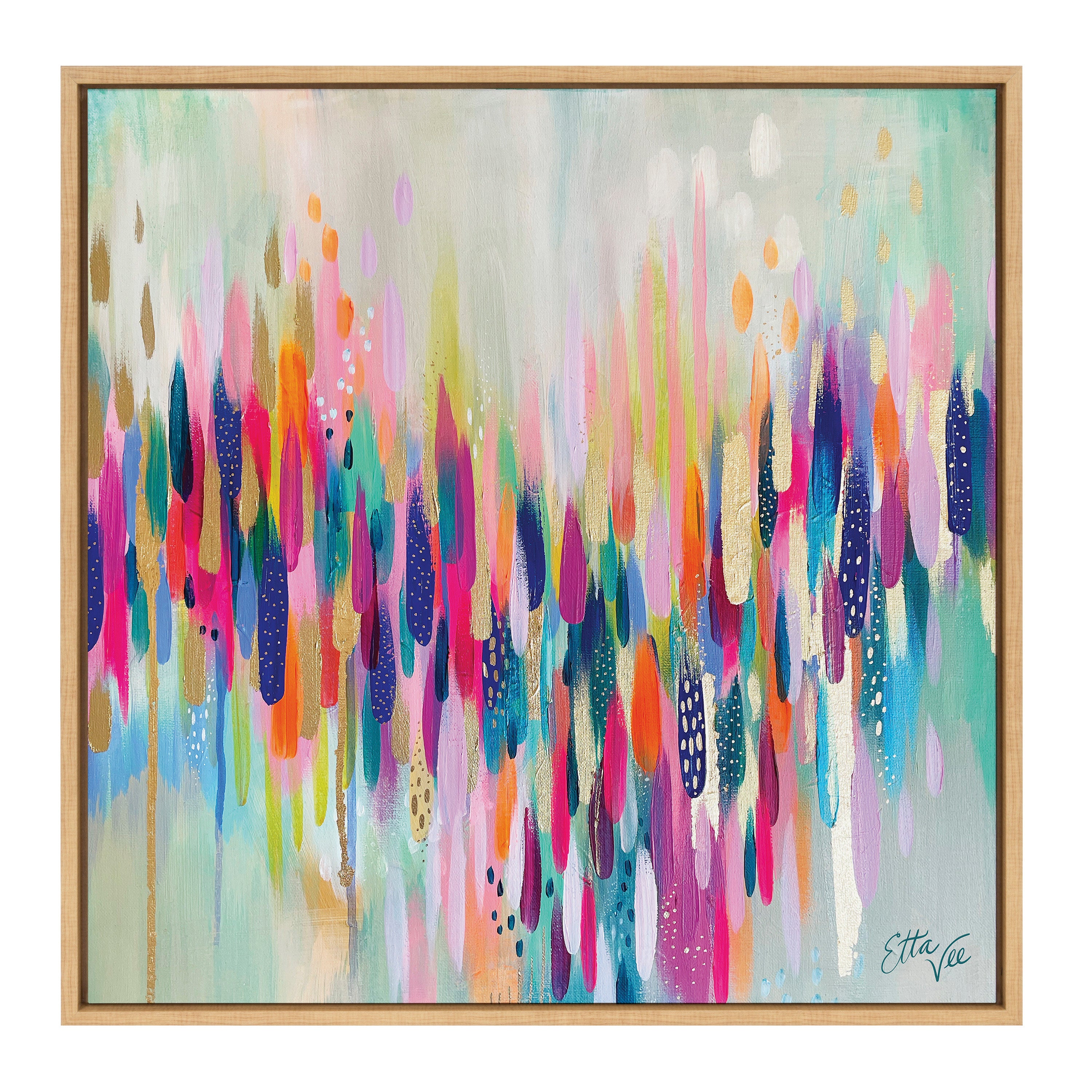 Sylvie Brushstroke 154 Framed Canvas by Jessi Raulet of Ettavee