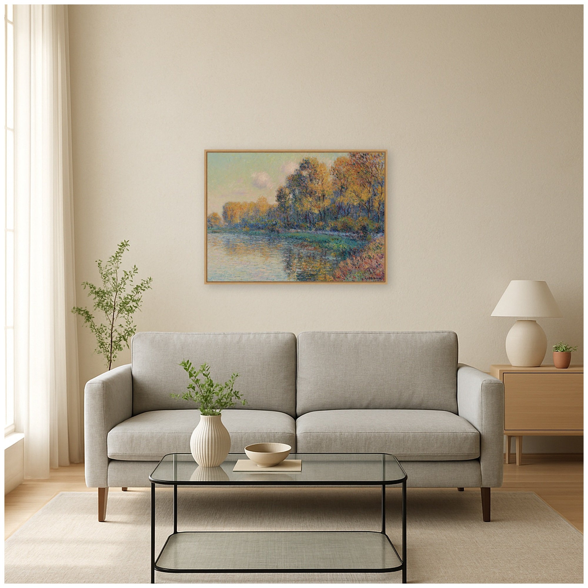 Framed Canvas 38x28 Sylvie Natural 6