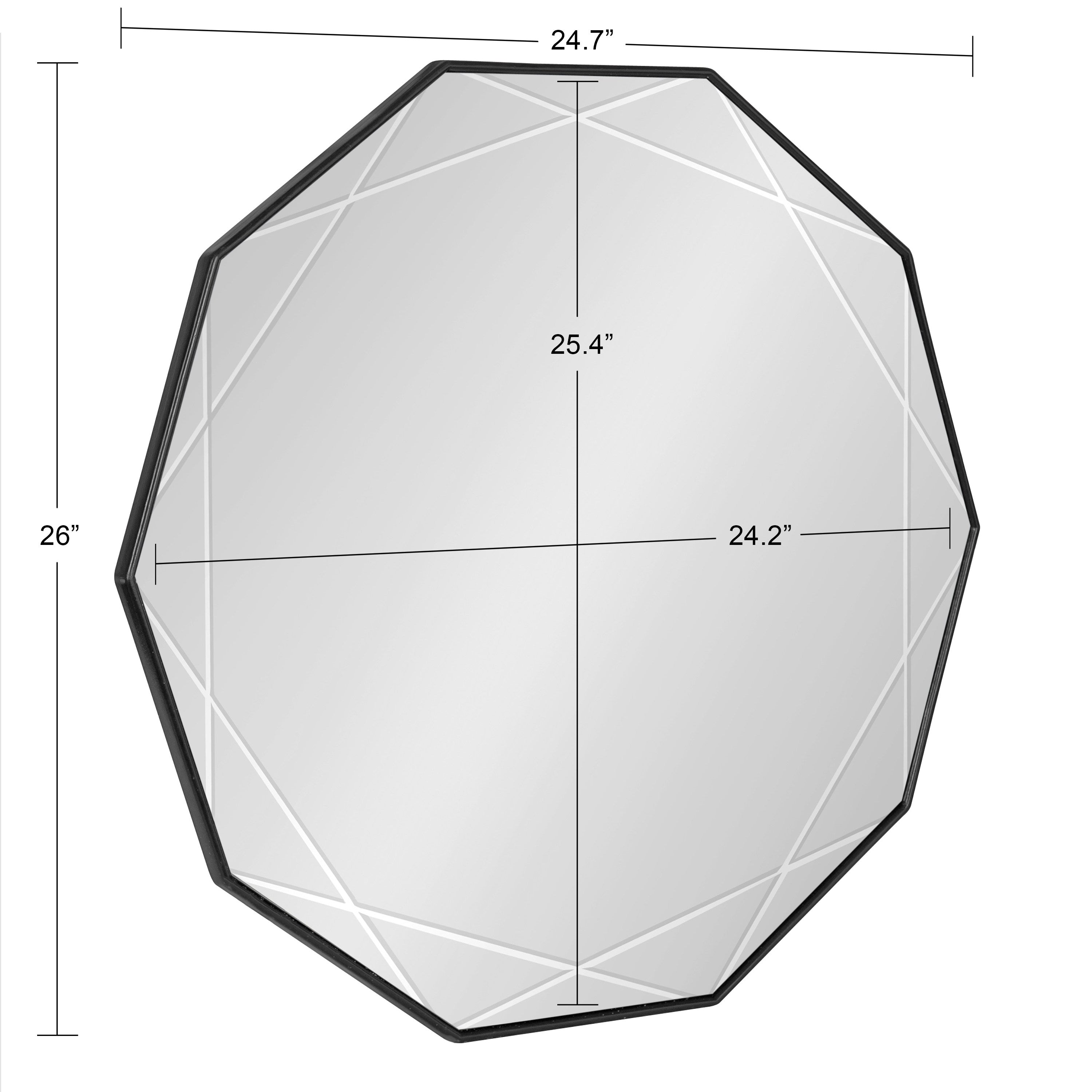Geometric Mirror Black 25x26 5