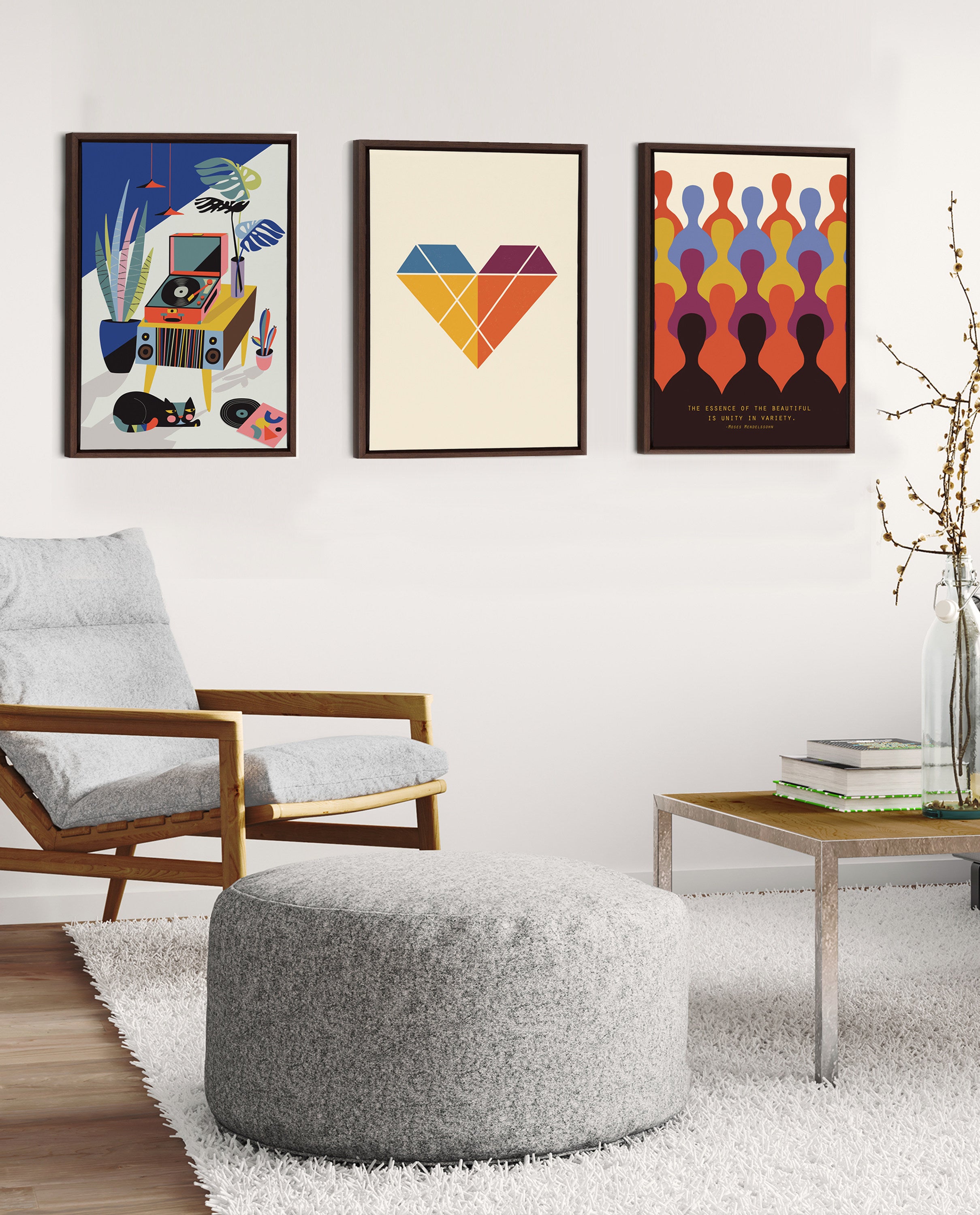 Sylvie Chill Out Saturday Framed Canvas by Rachel Lee of My Dream Wall