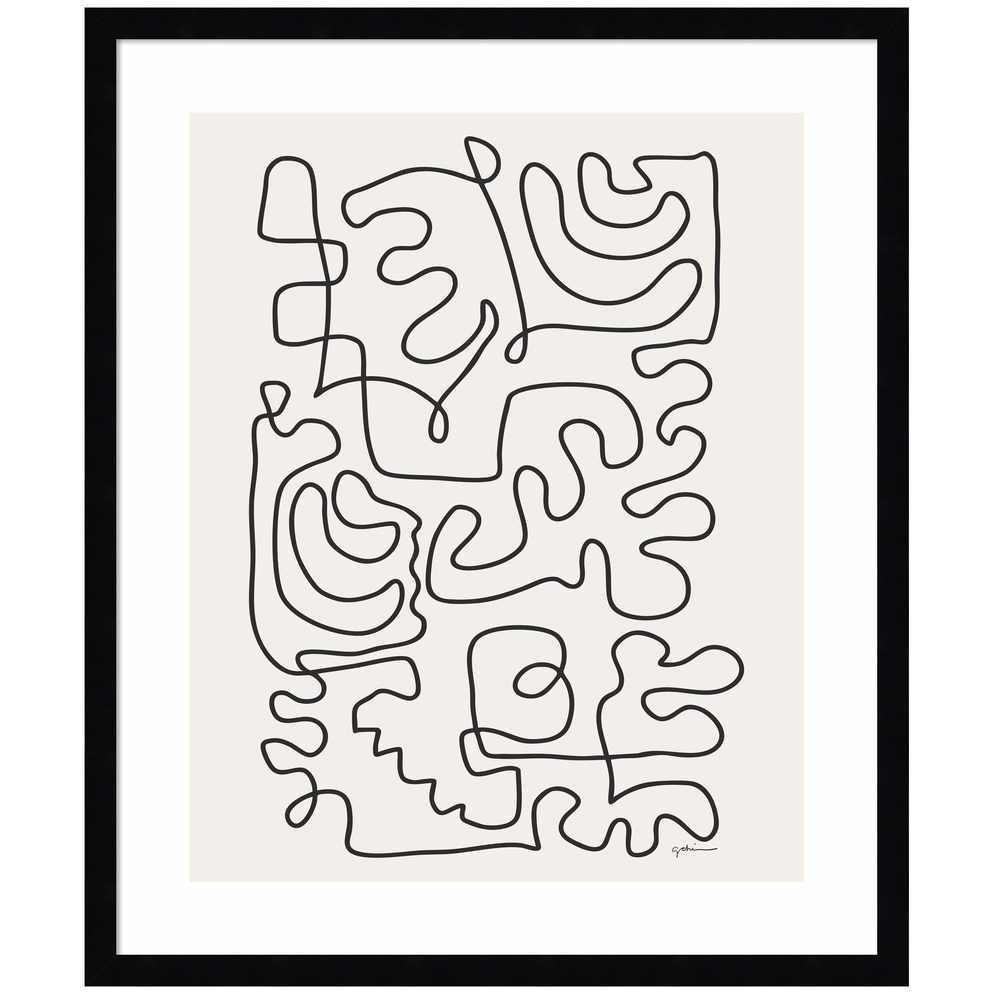 Connected Lines by Gabrielly Guedes Framed Wall Art Print