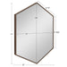 Hexagon Mirror Walnut Brown 22x31 5