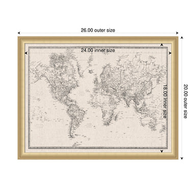 Pinboard Florence Gold 26x20 2