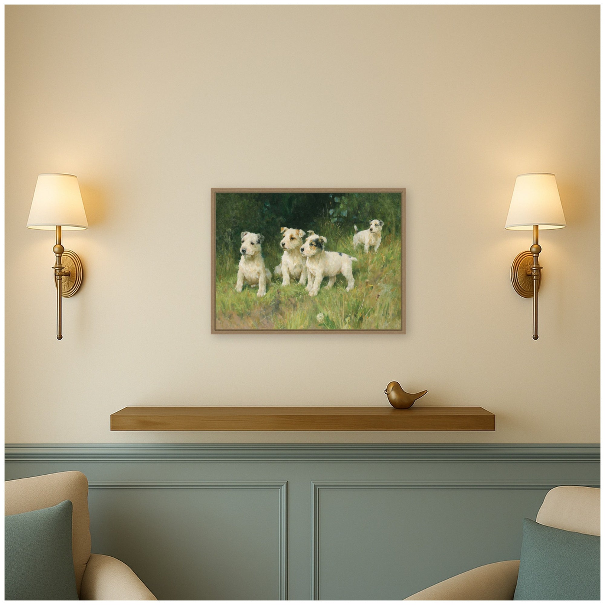Framed Canvas 24x18 Sylvie Dark Gold 6