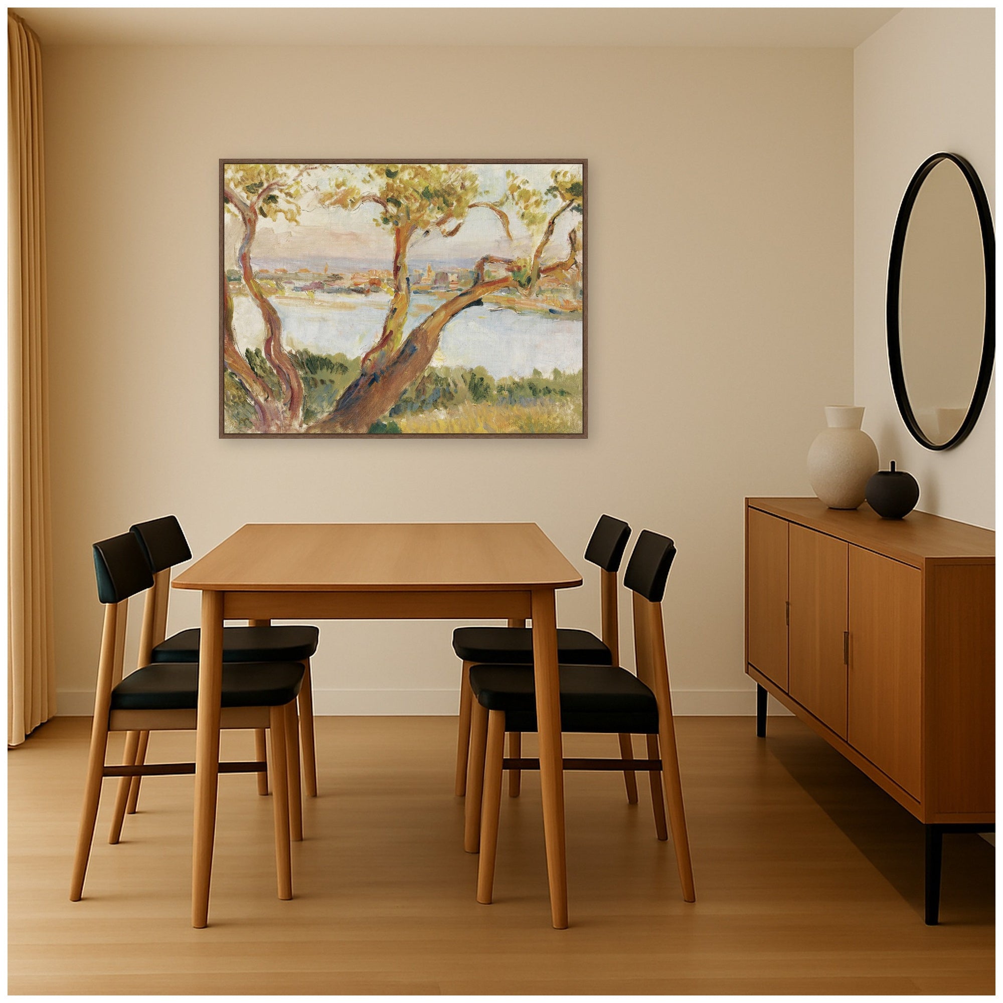 Framed Canvas 42x32 Sylvie Walnut 6