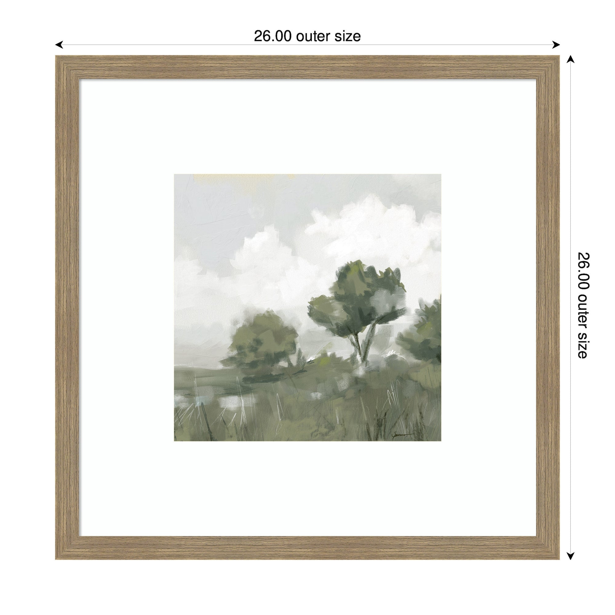 Shades of Olive No. 2 by Mary Sparrow Framed Wall Art Print