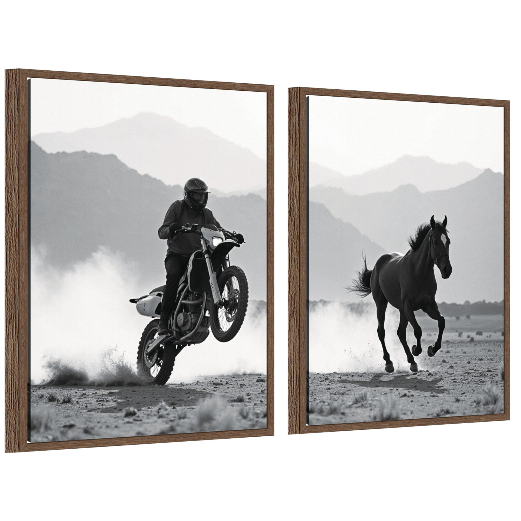 Art Set Sylvie Walnut 2 Piece Set 18x24 1