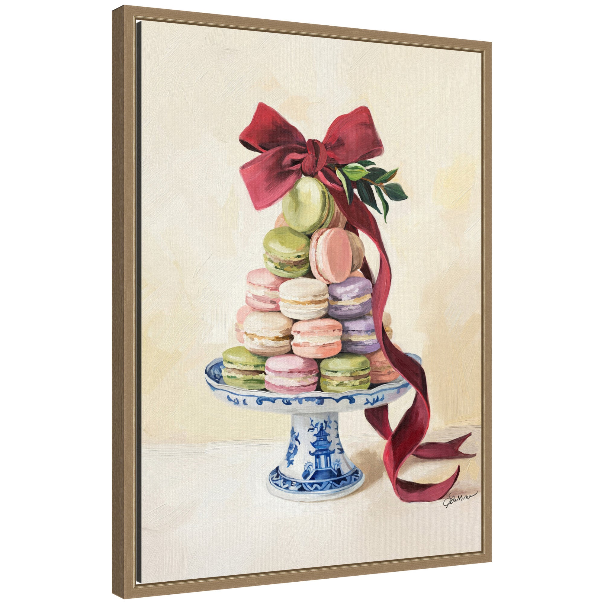 Framed Canvas Sylvie Dark Gold 18x24 1