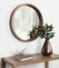 Round Mirror Rustic Brown 22" Diameter 5