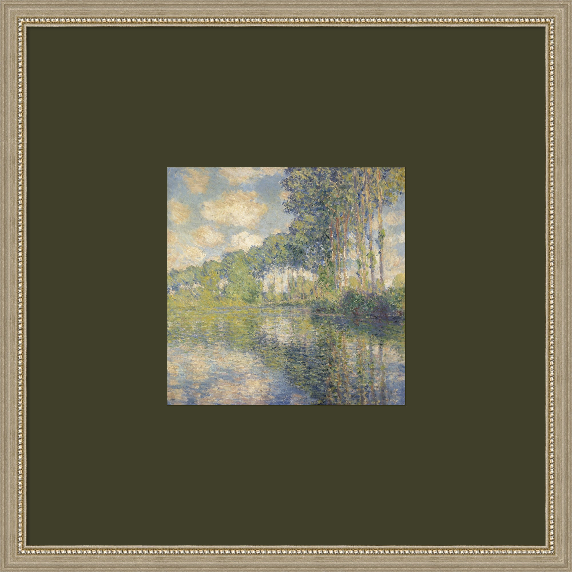 Framed Art 26x26 Belmont Distress Silver 1