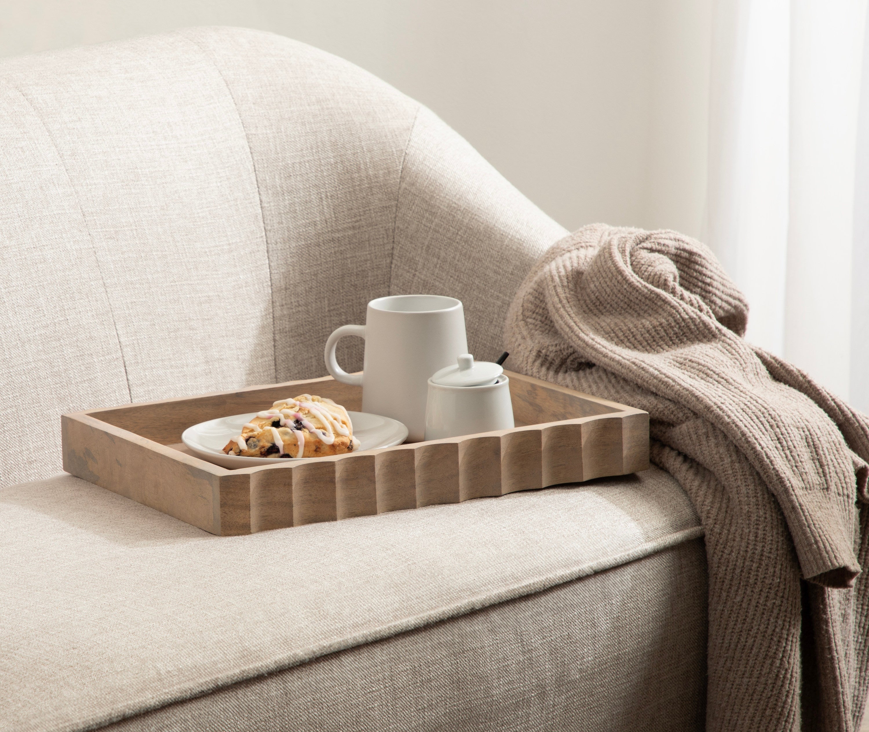 Serving Tray Natural Beige 16x12 8