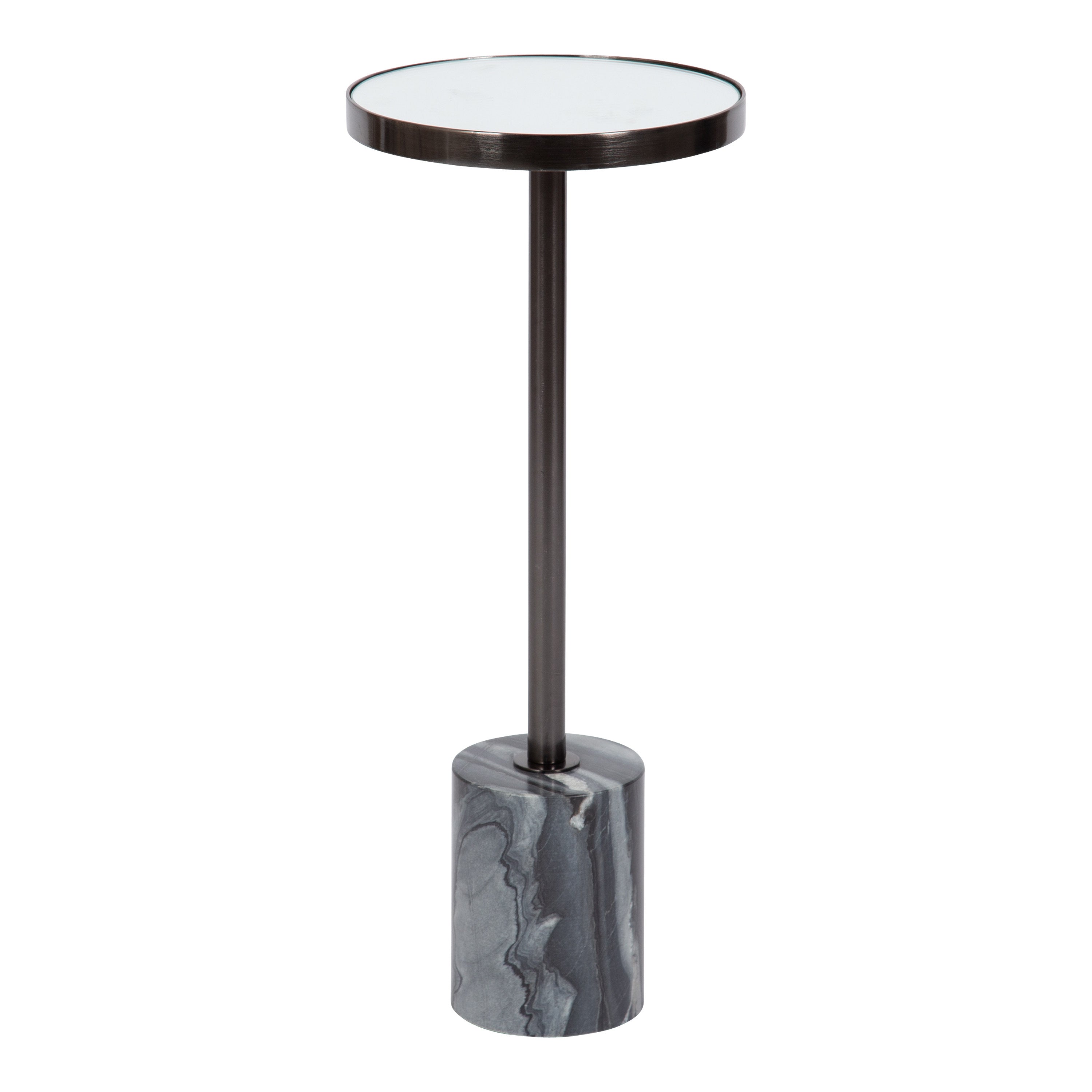 Drink Table Pewter Gray 10x10x24 1