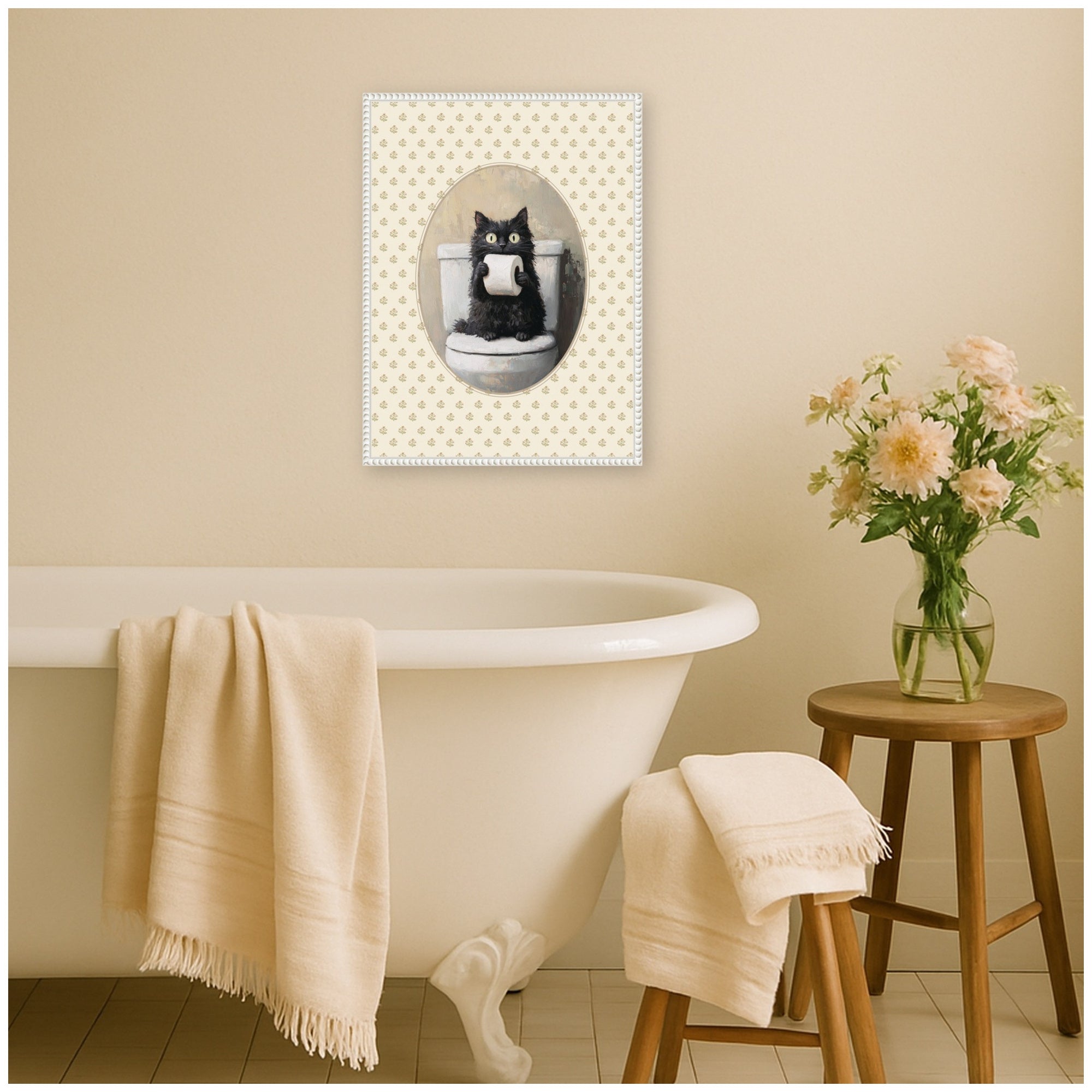 Framed Canvas 18x24 Sylvie Beaded White 7