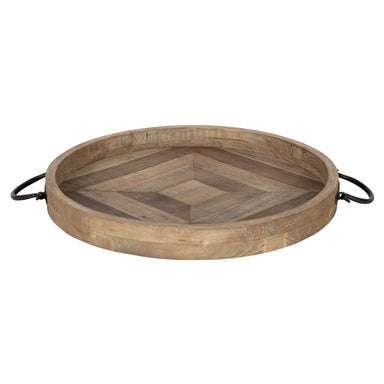 Single Tray Rustic Brown 18" Diameter 1
