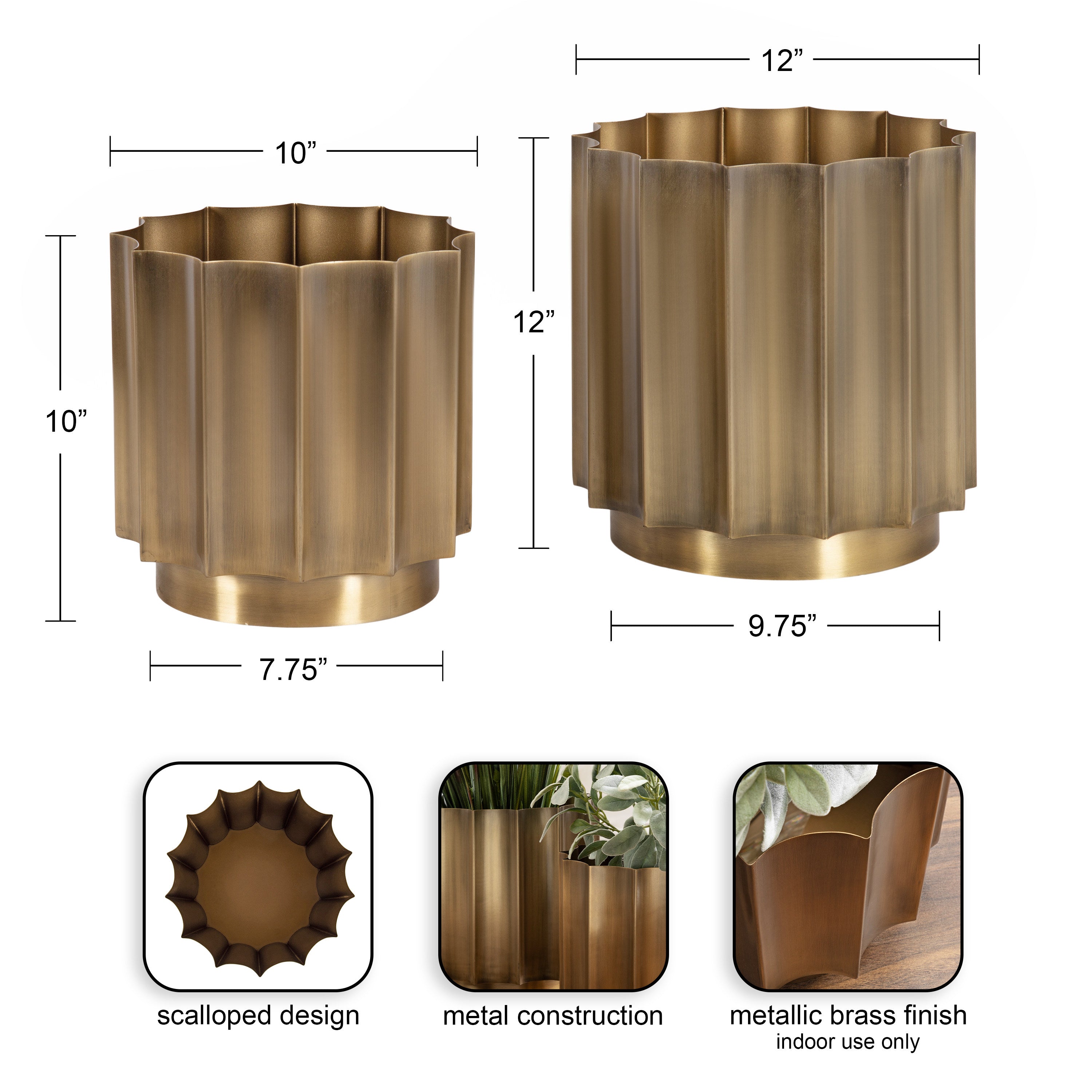 Scalone Metal Planter Set