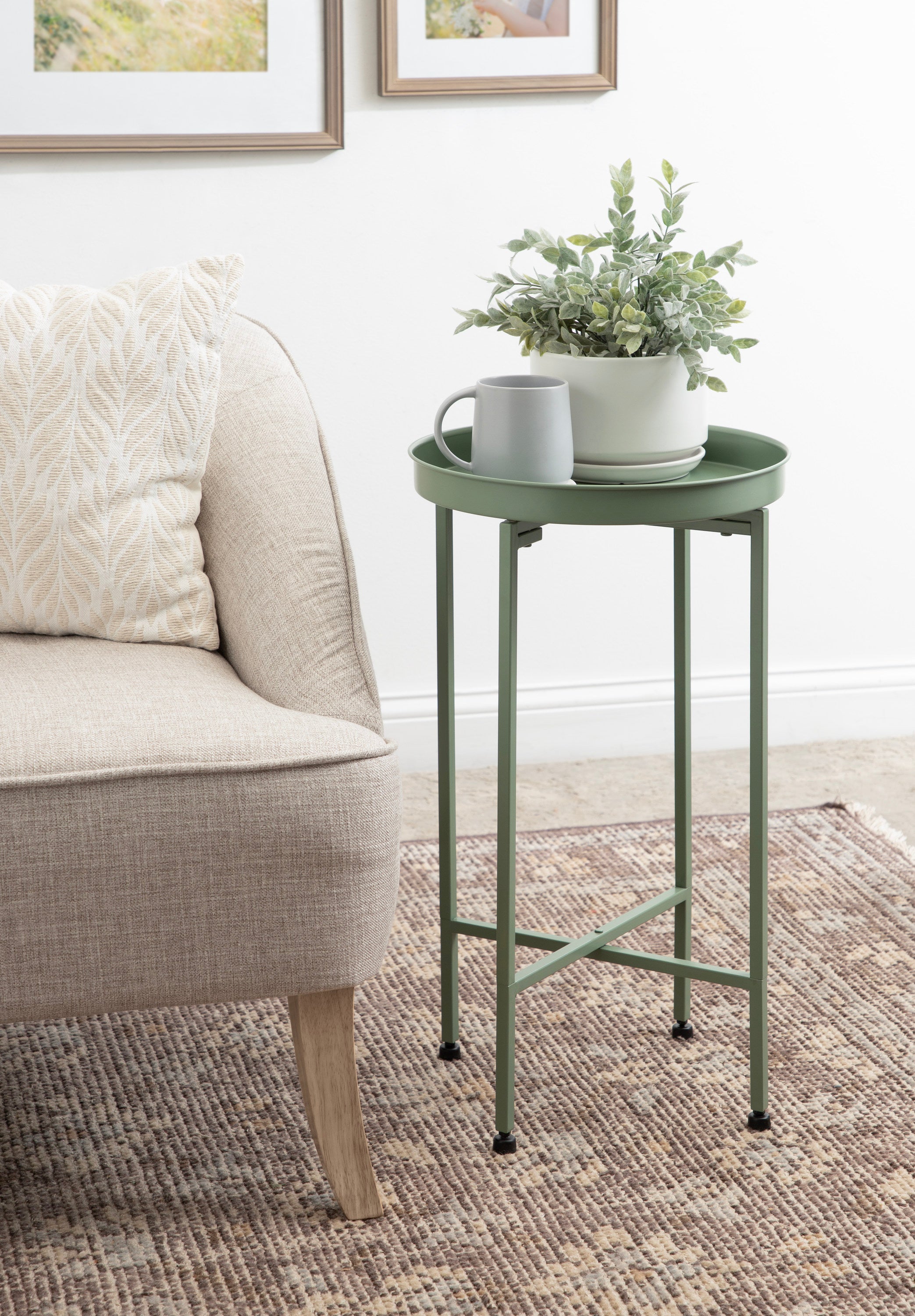 Tea Table Green 14x14x26 7