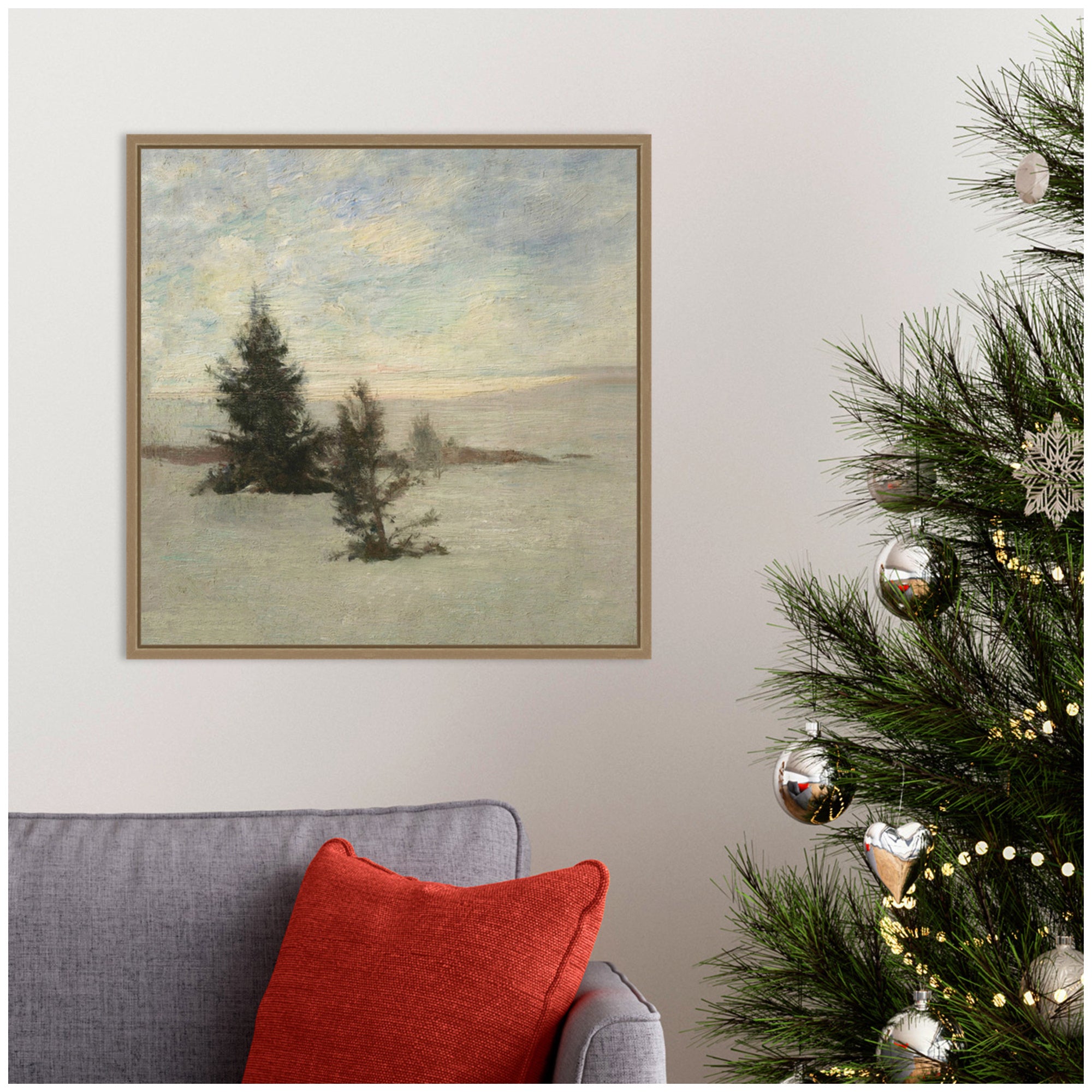 Framed Canvas Sylvie Dark Gold 22x22 5